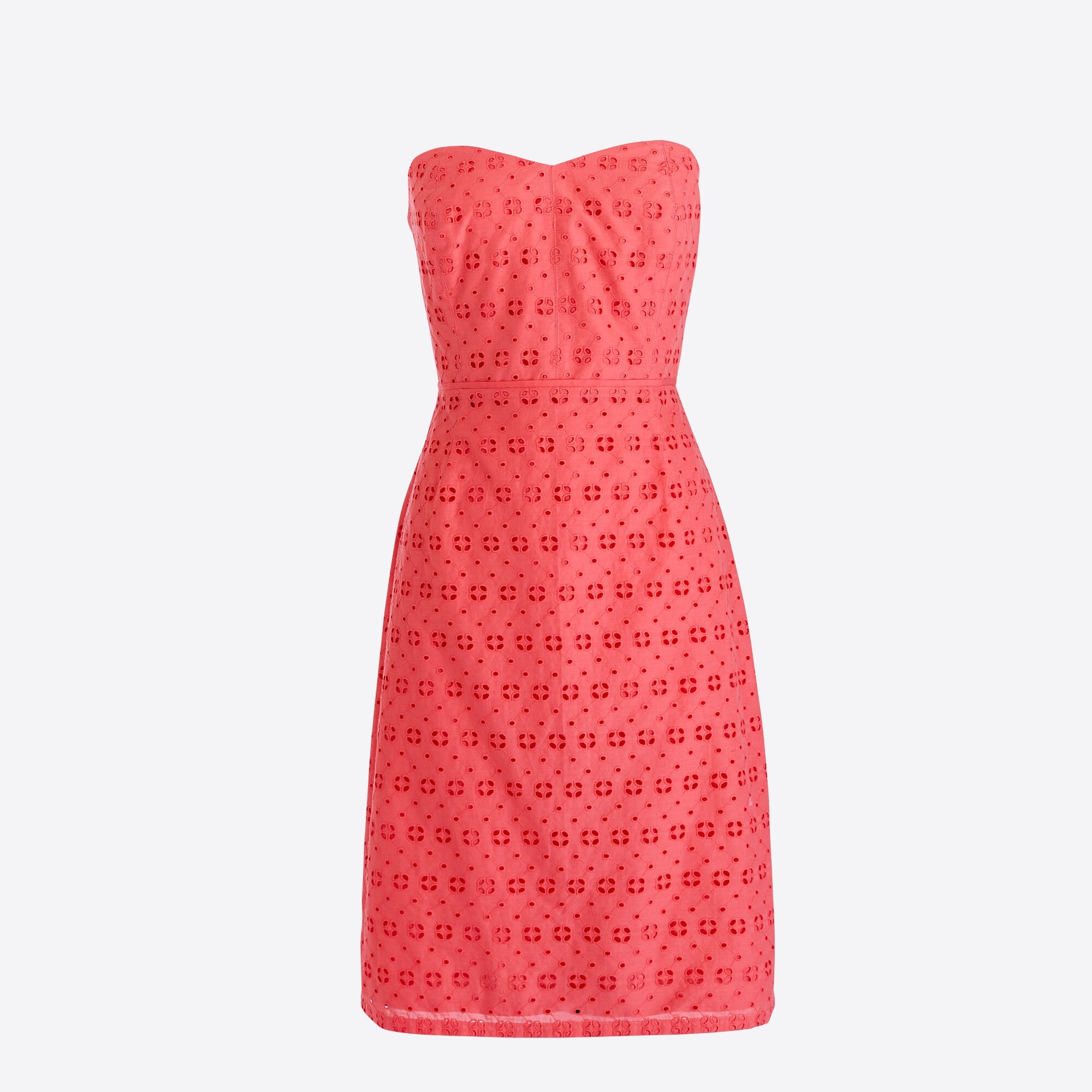 j crew red strapless dress J Crew Red Maxi Notched Strapless Dress
