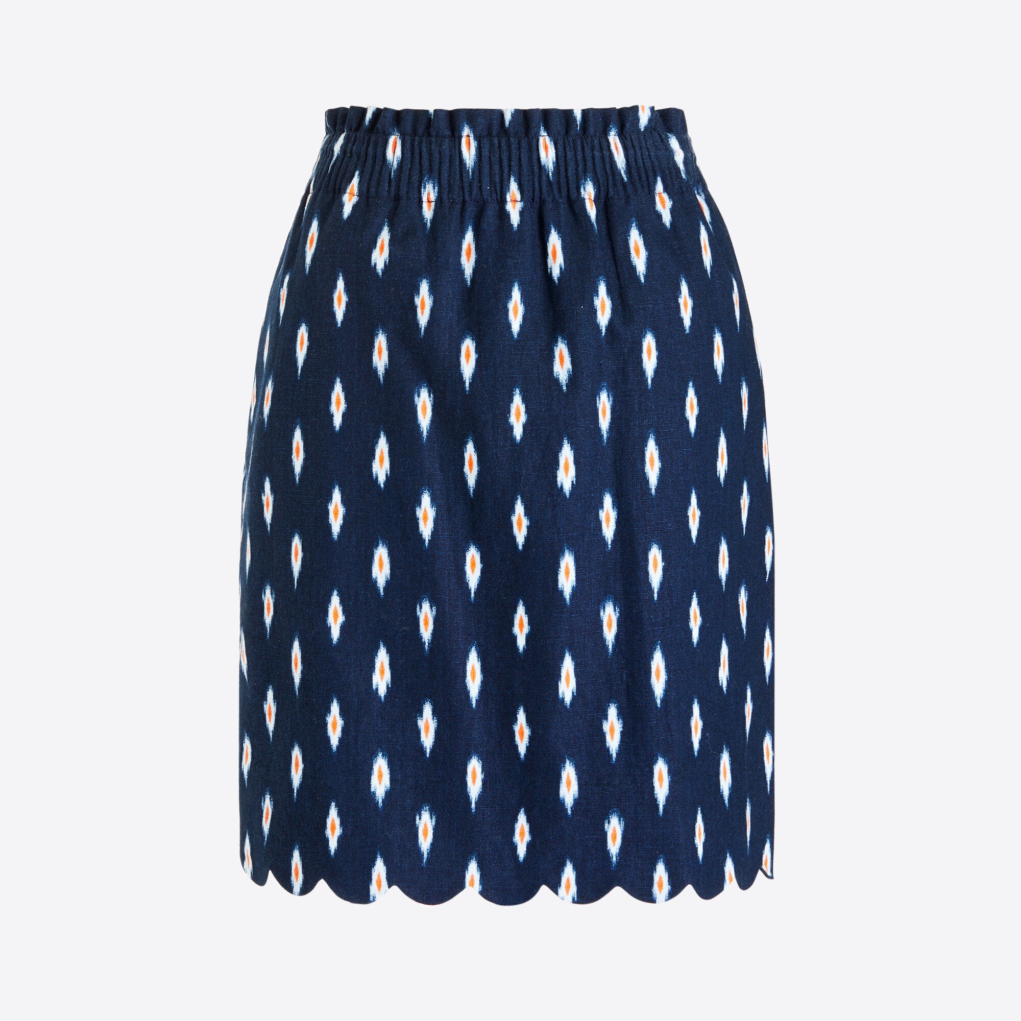 printed scalloped sidewalk skirt for women