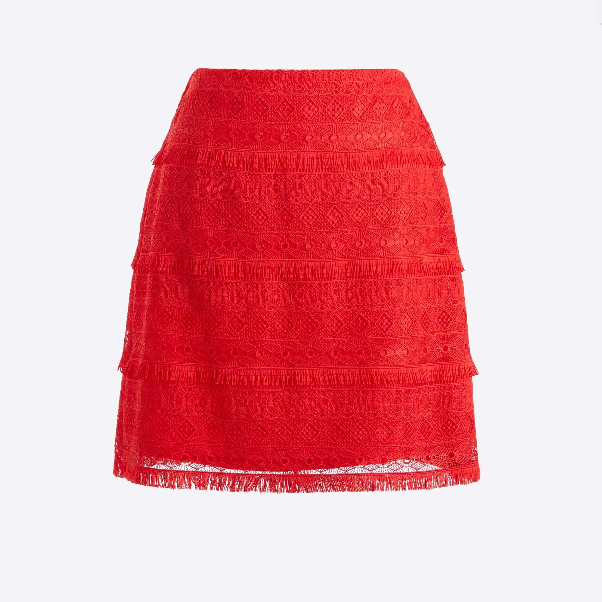 fringe lace mini skirt for women