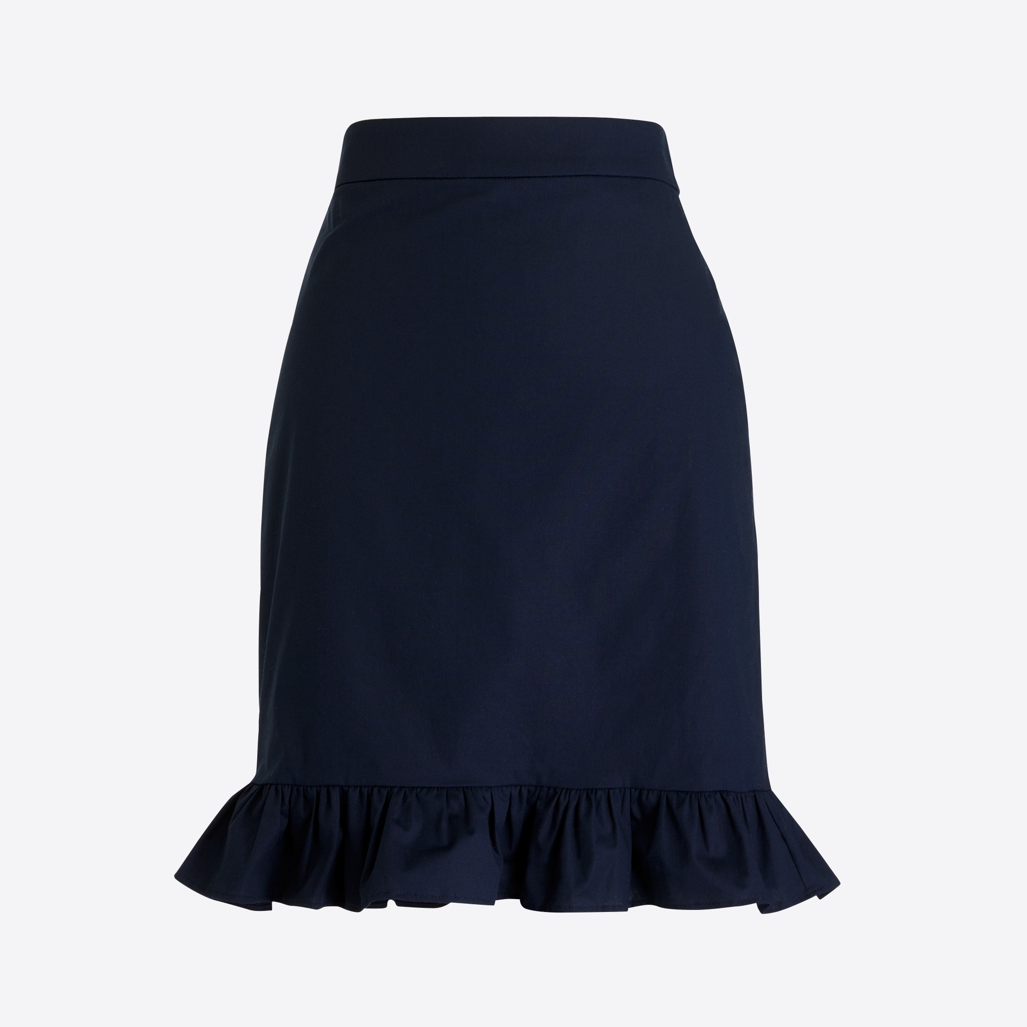Ruffle mini skirt in cotton poplin