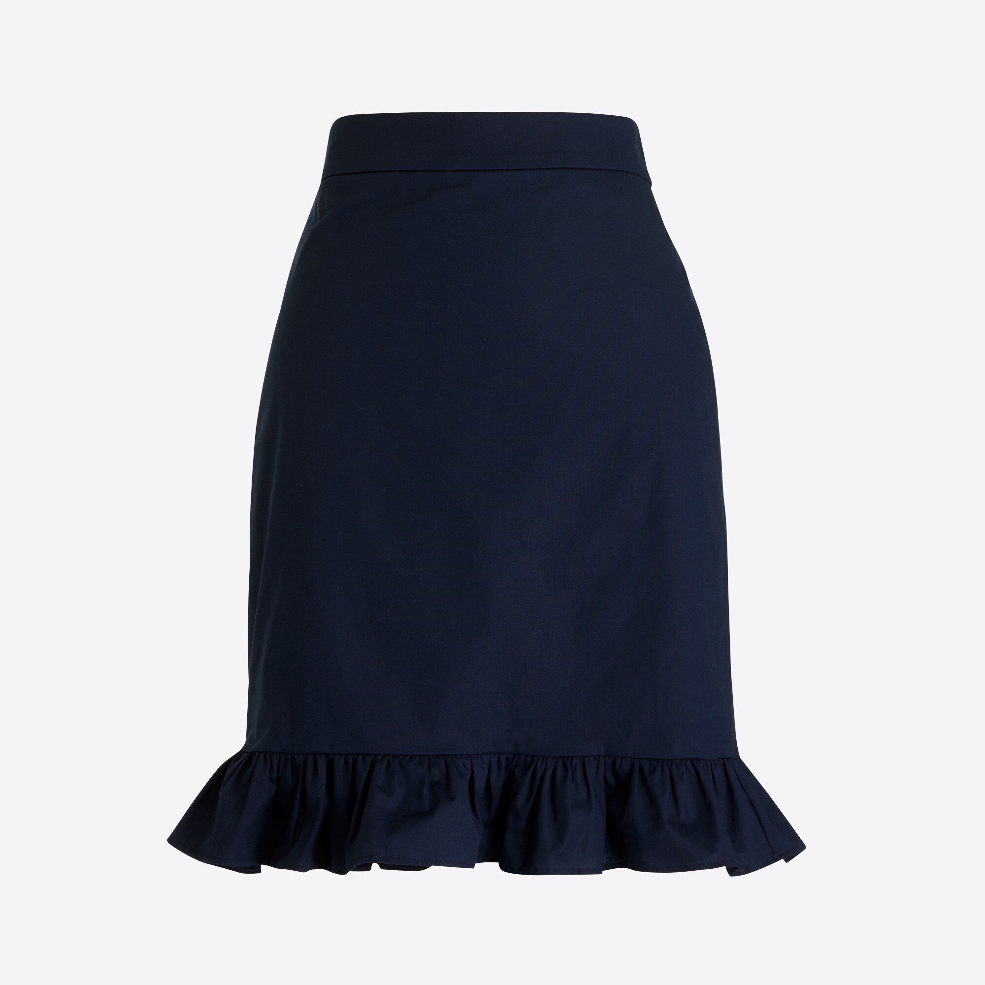 ruffle mini skirt in cotton poplin for women