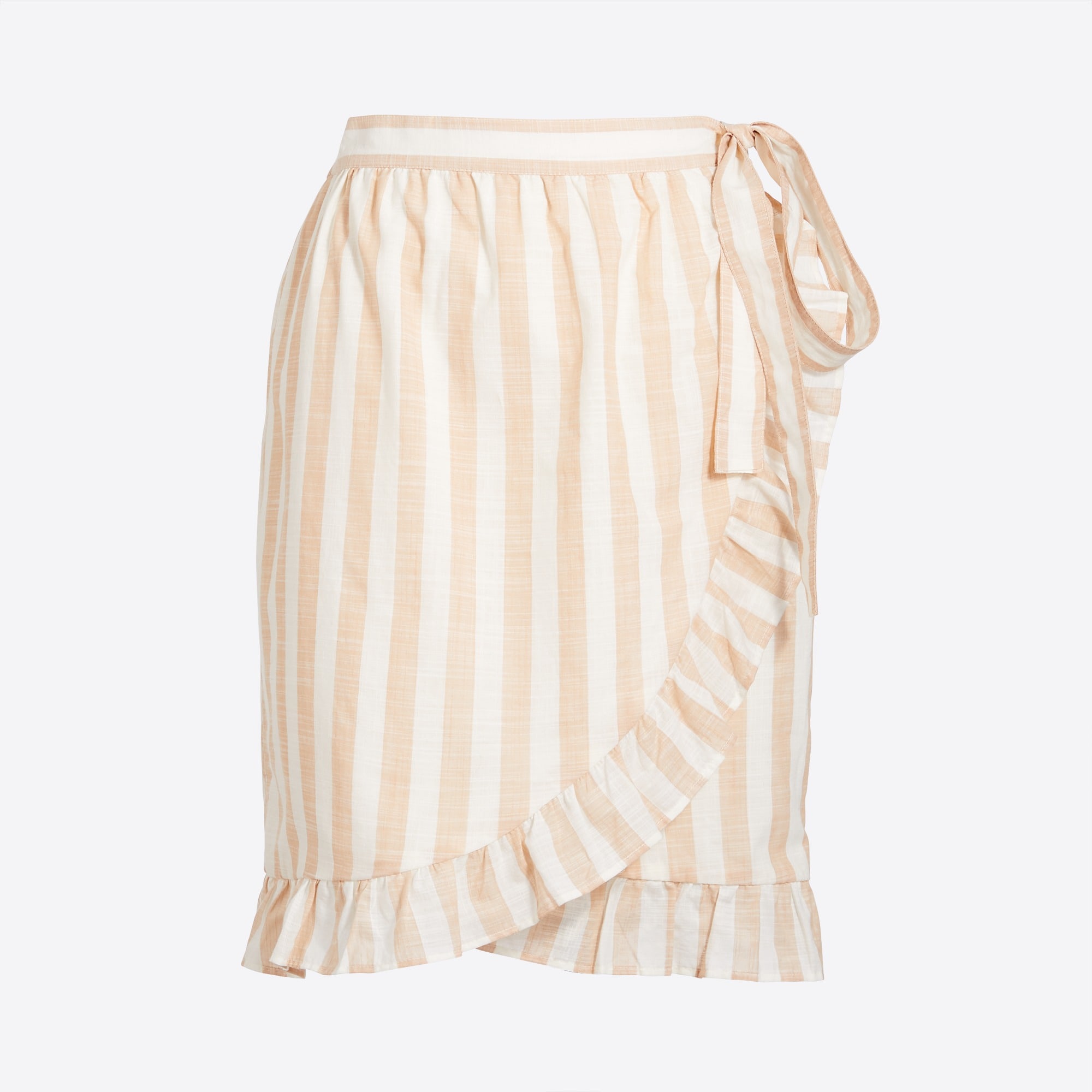 Striped wrap mini skirt