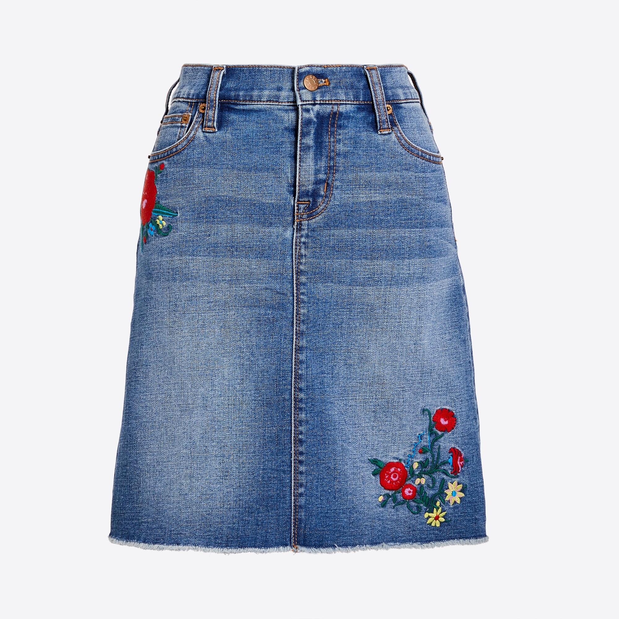 Embroidered Denim Skirt For Women | Factory