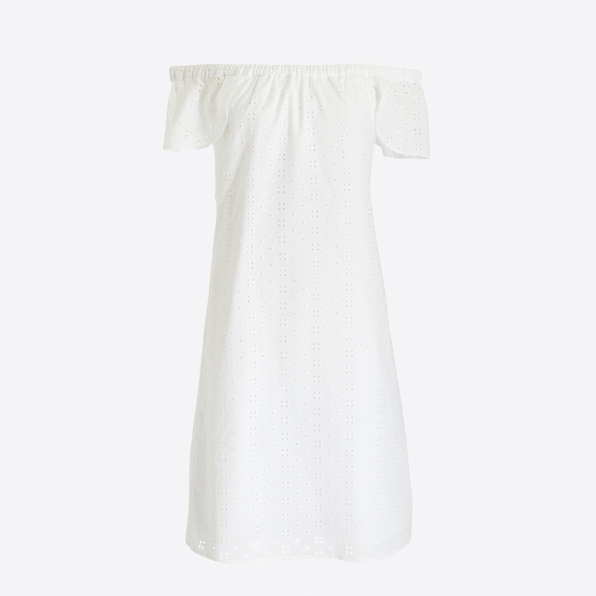 Eyelet off-the-shoulder dress