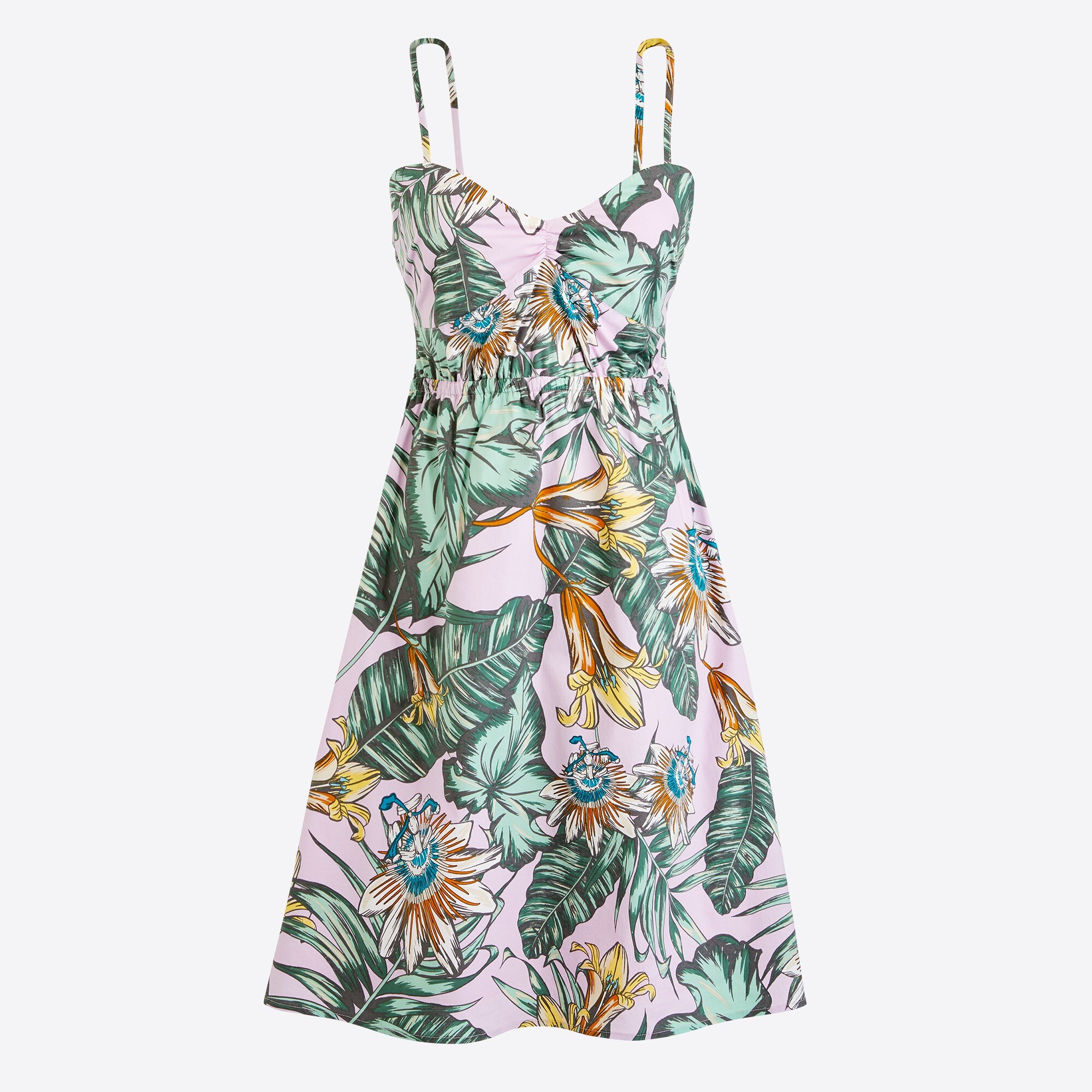 Printed poplin cami dress