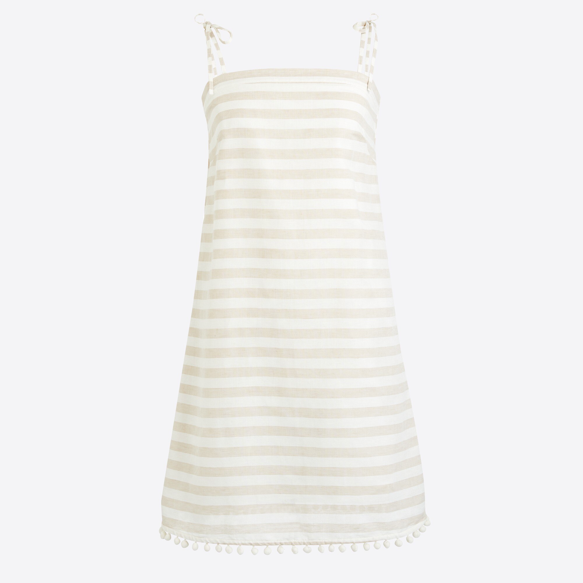 Dress with pom-pom trim