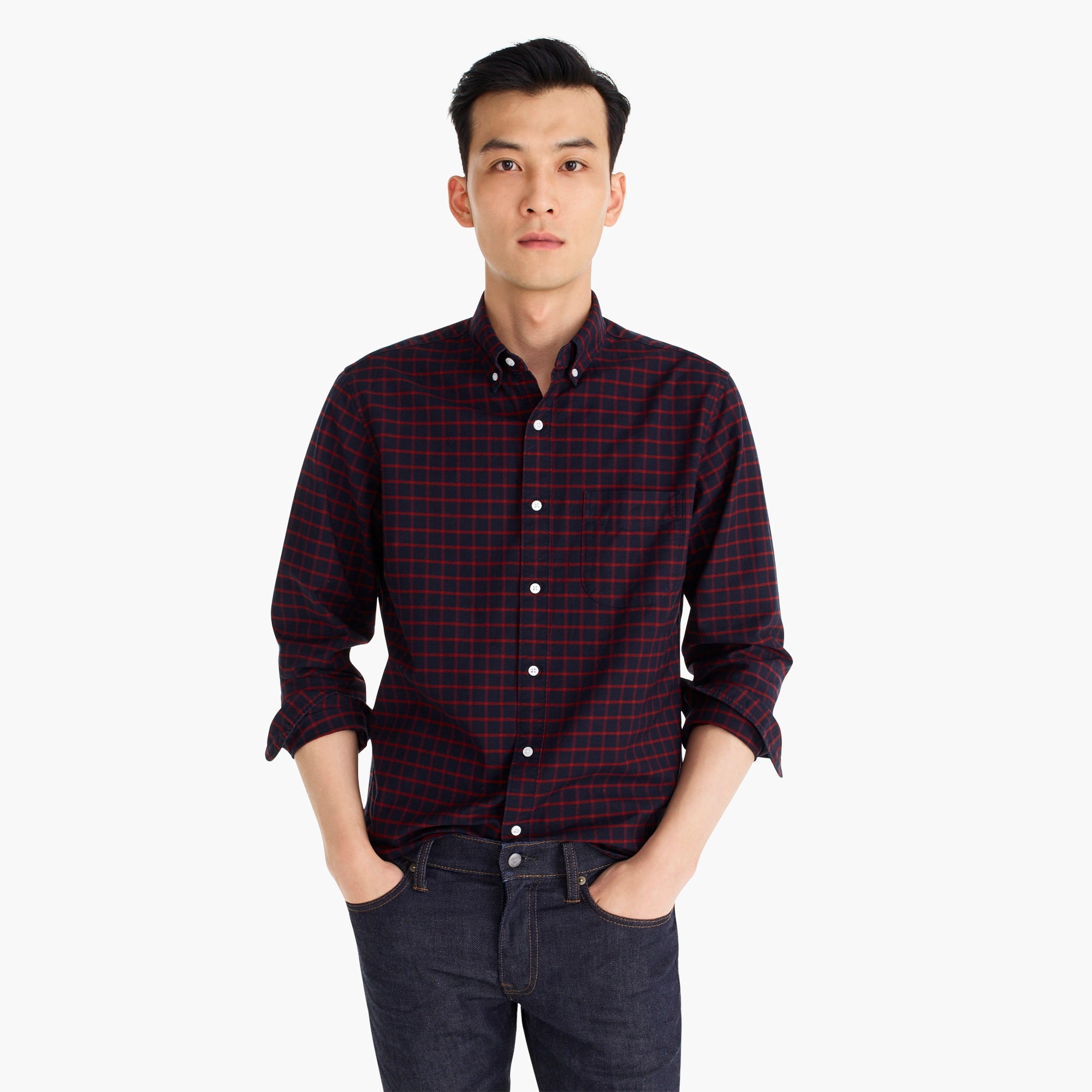 checked oxford shirt
