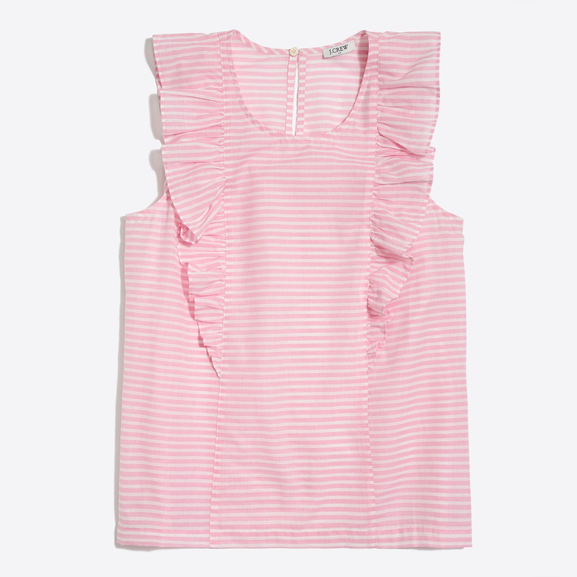 Printed ruffle tank top
