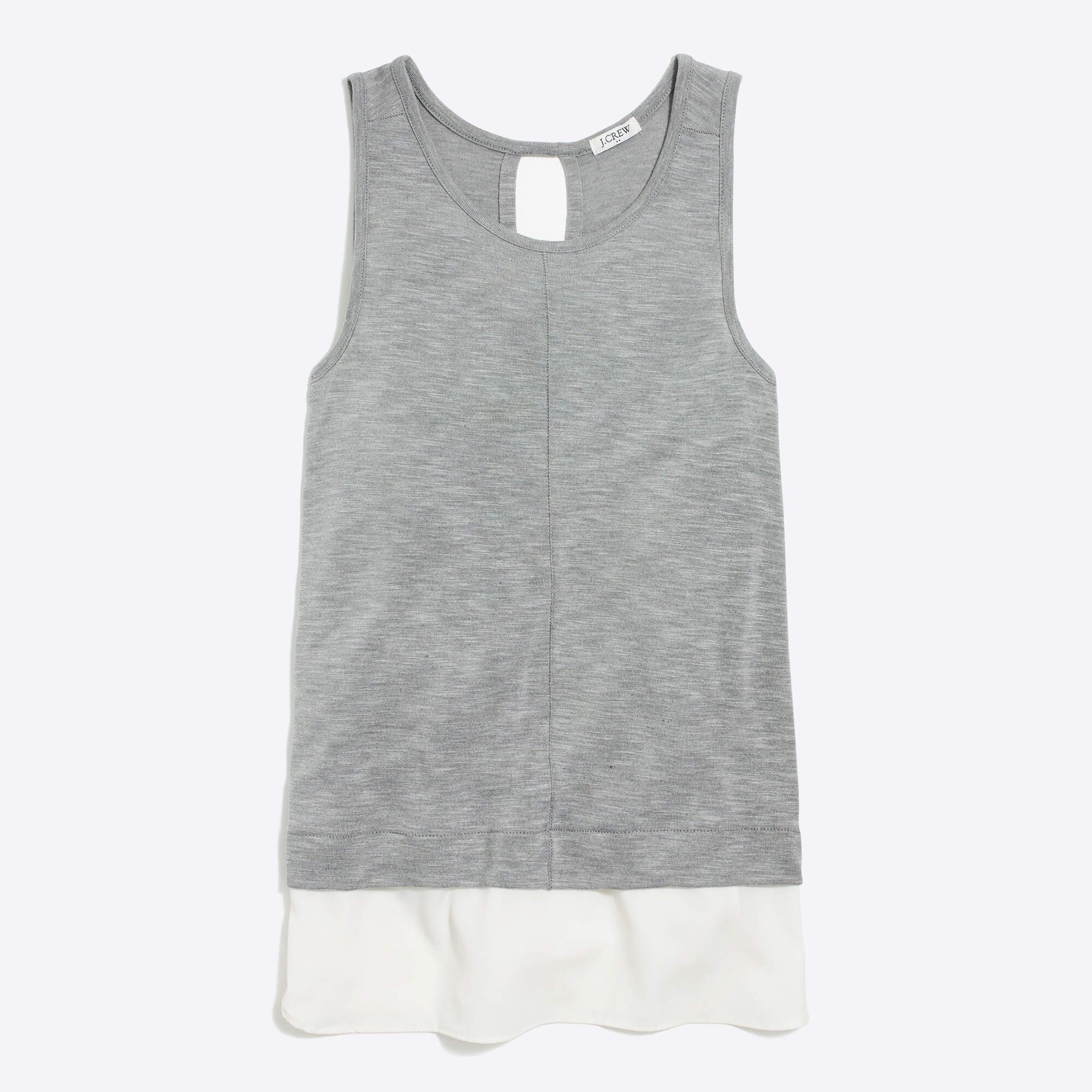 Drapey tank top with silky hem