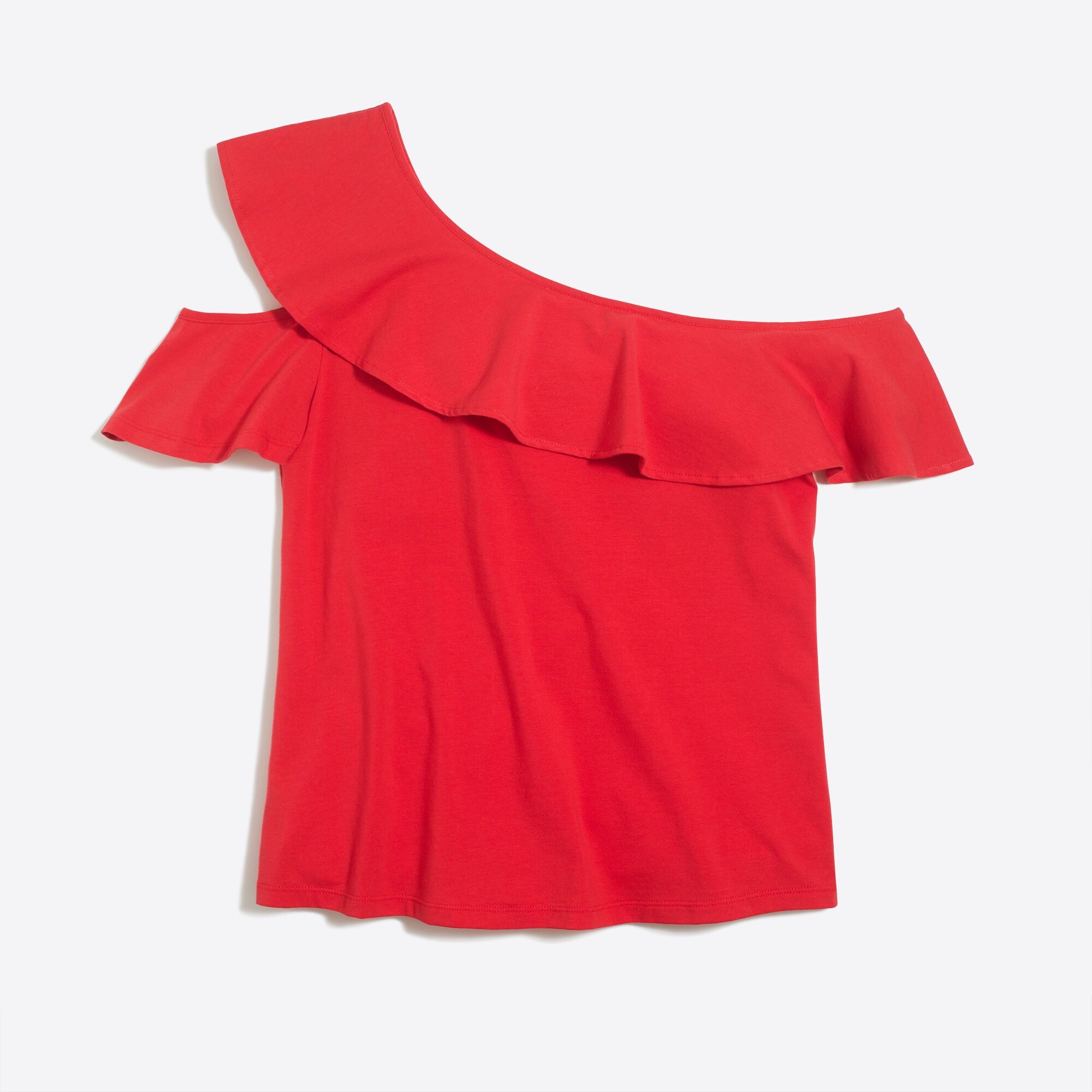One-sleeve off-the-shoulder top