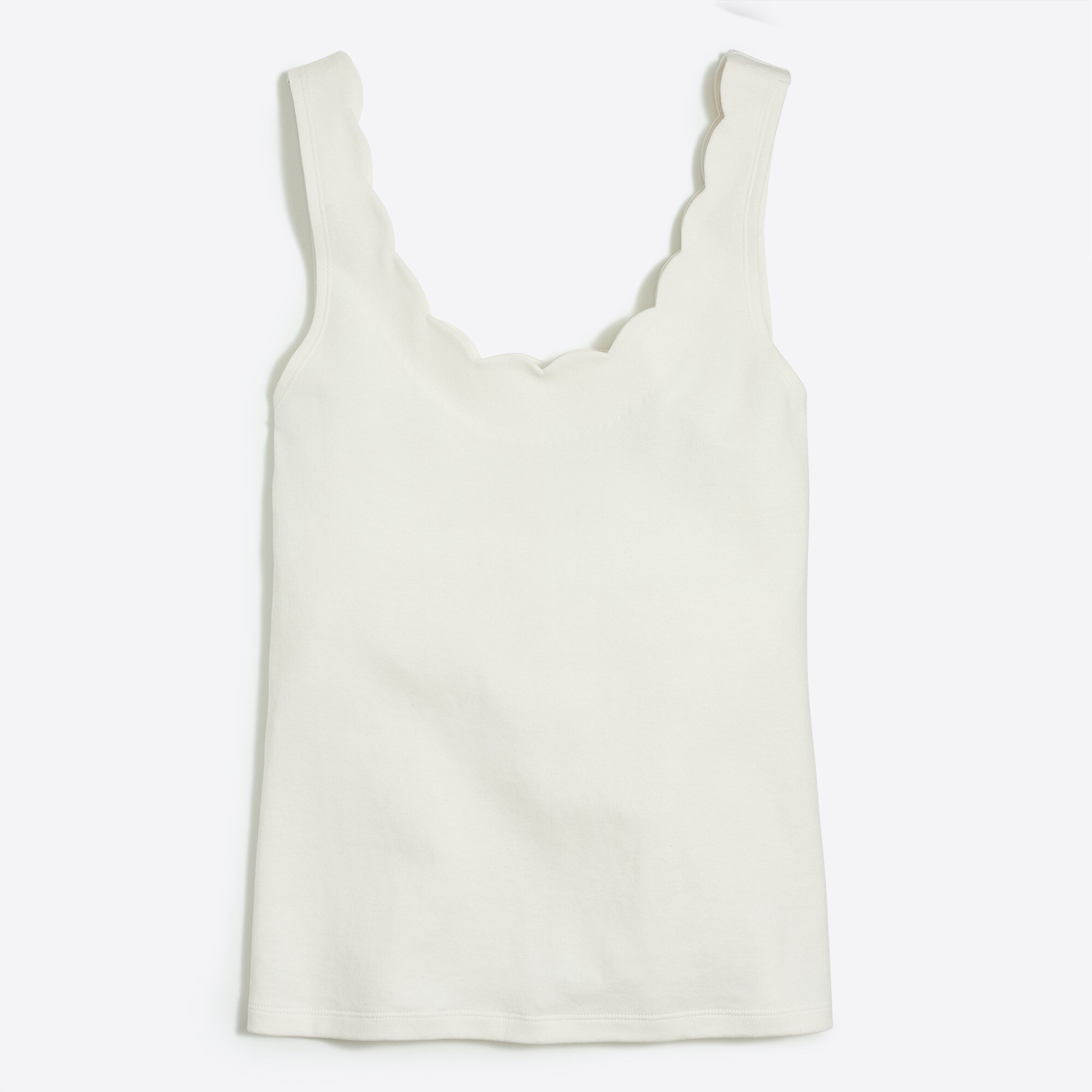scalloped tank top for women
