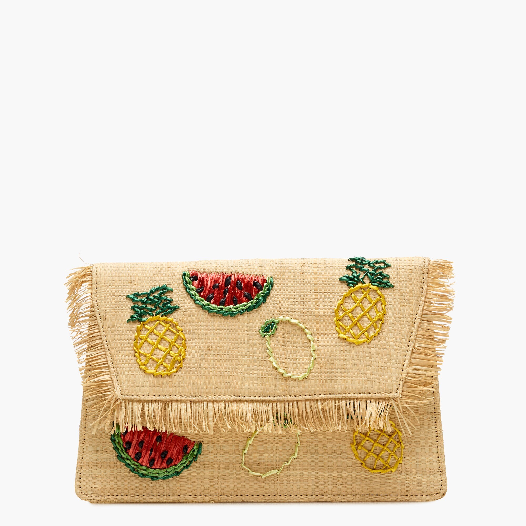 Convertible Raffia Clutch