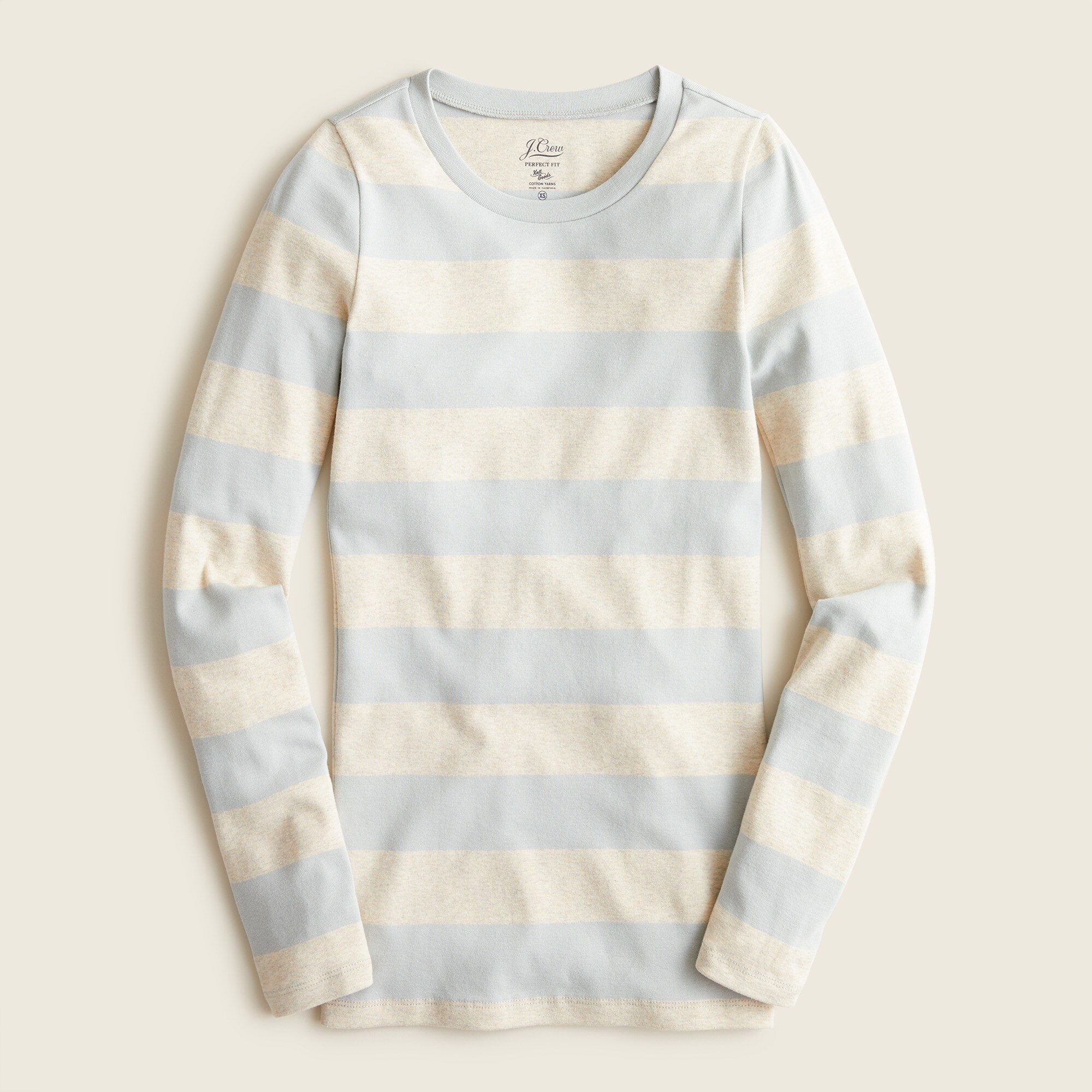 Slim perfect long-sleeve T-shirt in stripes