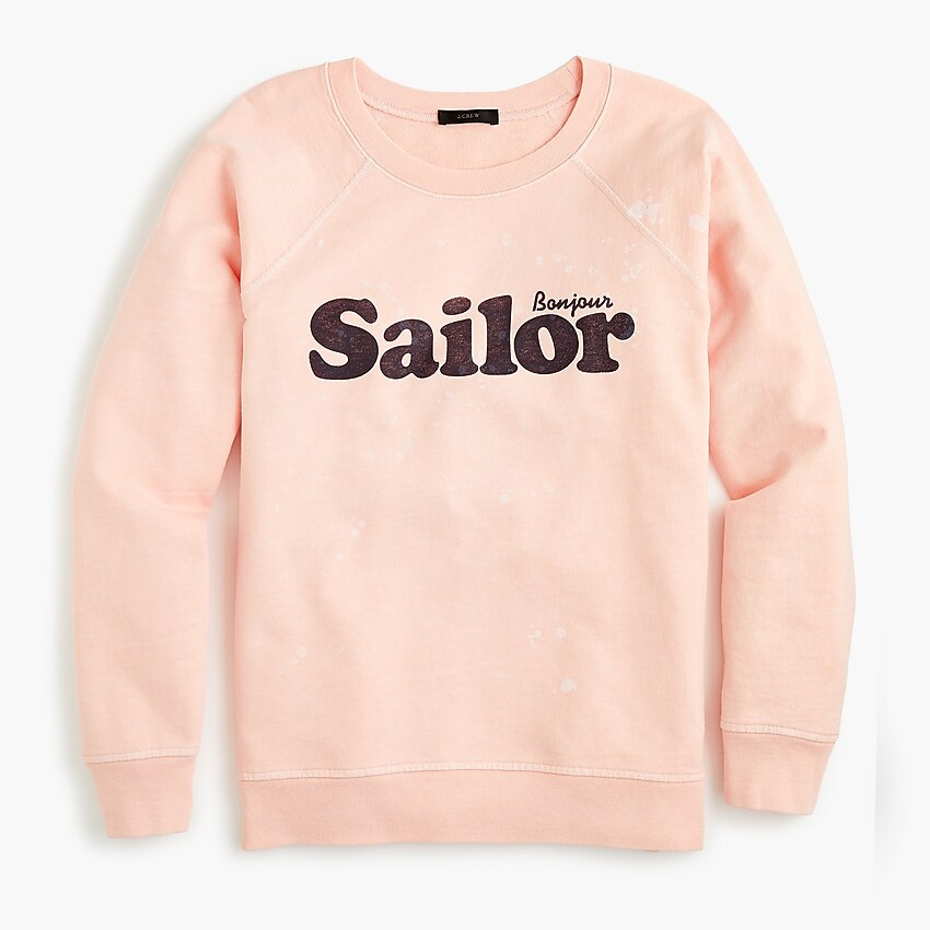 j.crew: "sailor" sweatshirt for women, right side, view zoomed