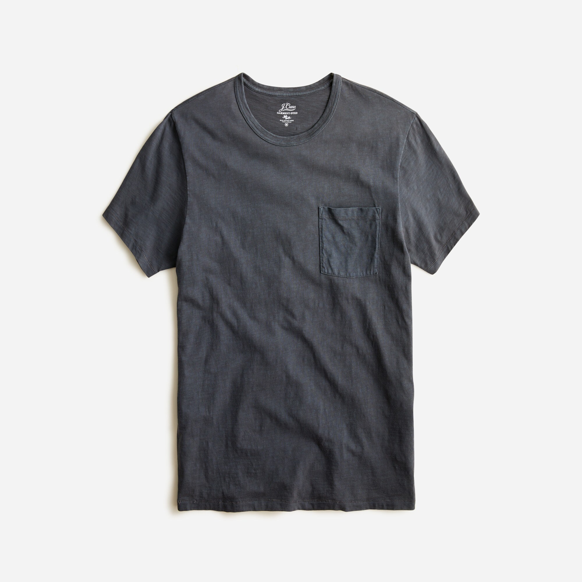 Garment-dyed slub cotton crewneck T-shirt