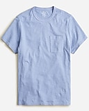 Garment-dyed slub cotton crewneck T-shirt