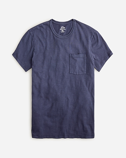  Garment-dyed slub cotton crewneck T-shirt