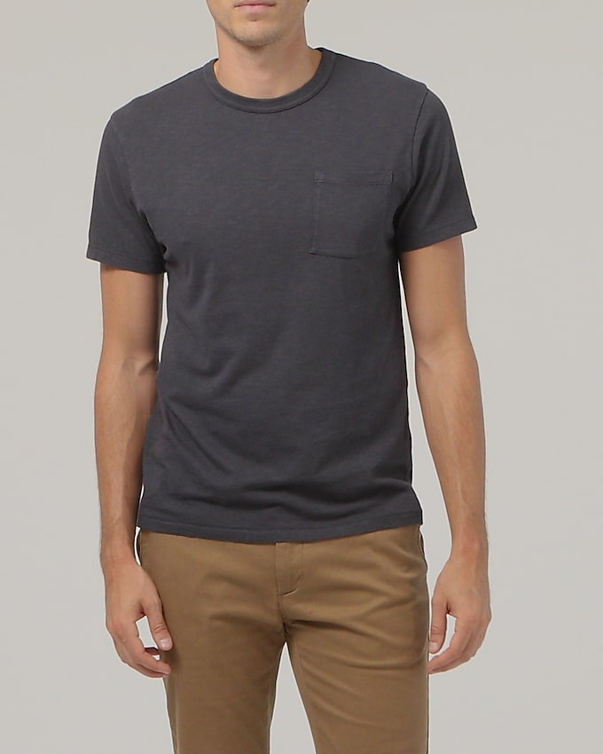 Tall garment-dyed slub cotton crewneck T-shirt