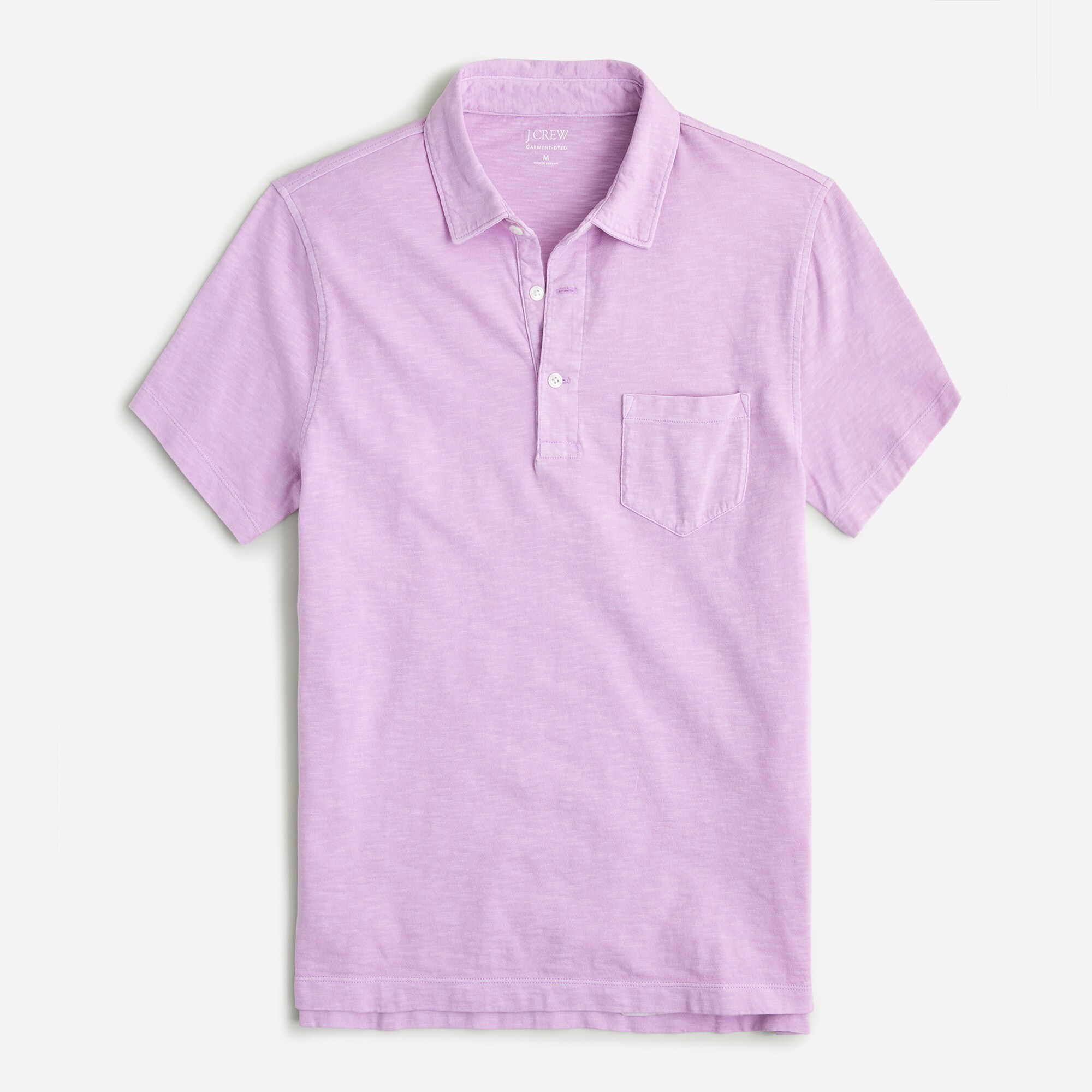 J.Crew Garment dyed Slub Cotton Pocket Polo Shirt For Men