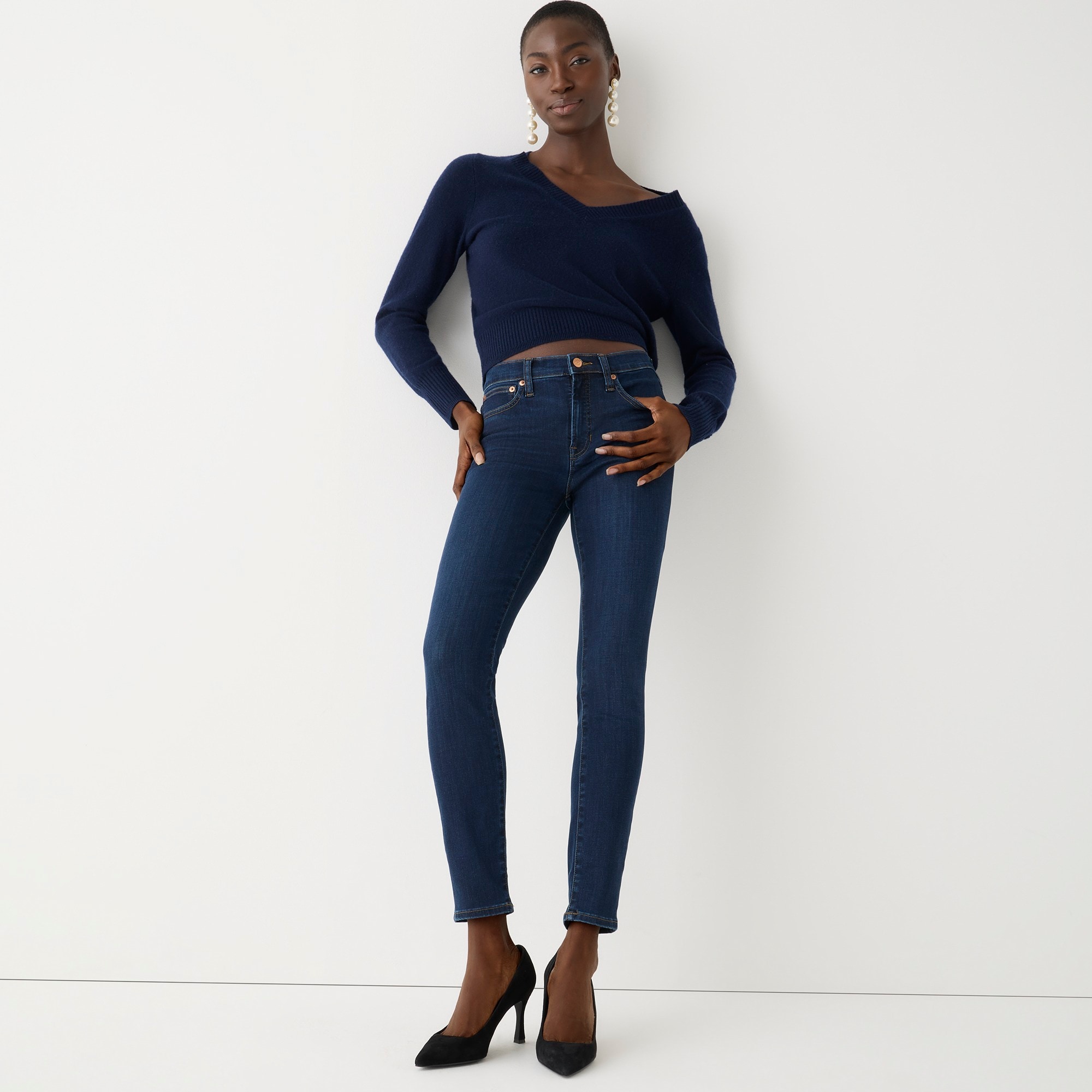 j.crew: 9&quot; mid-rise toothpick jean in point lake wash for women