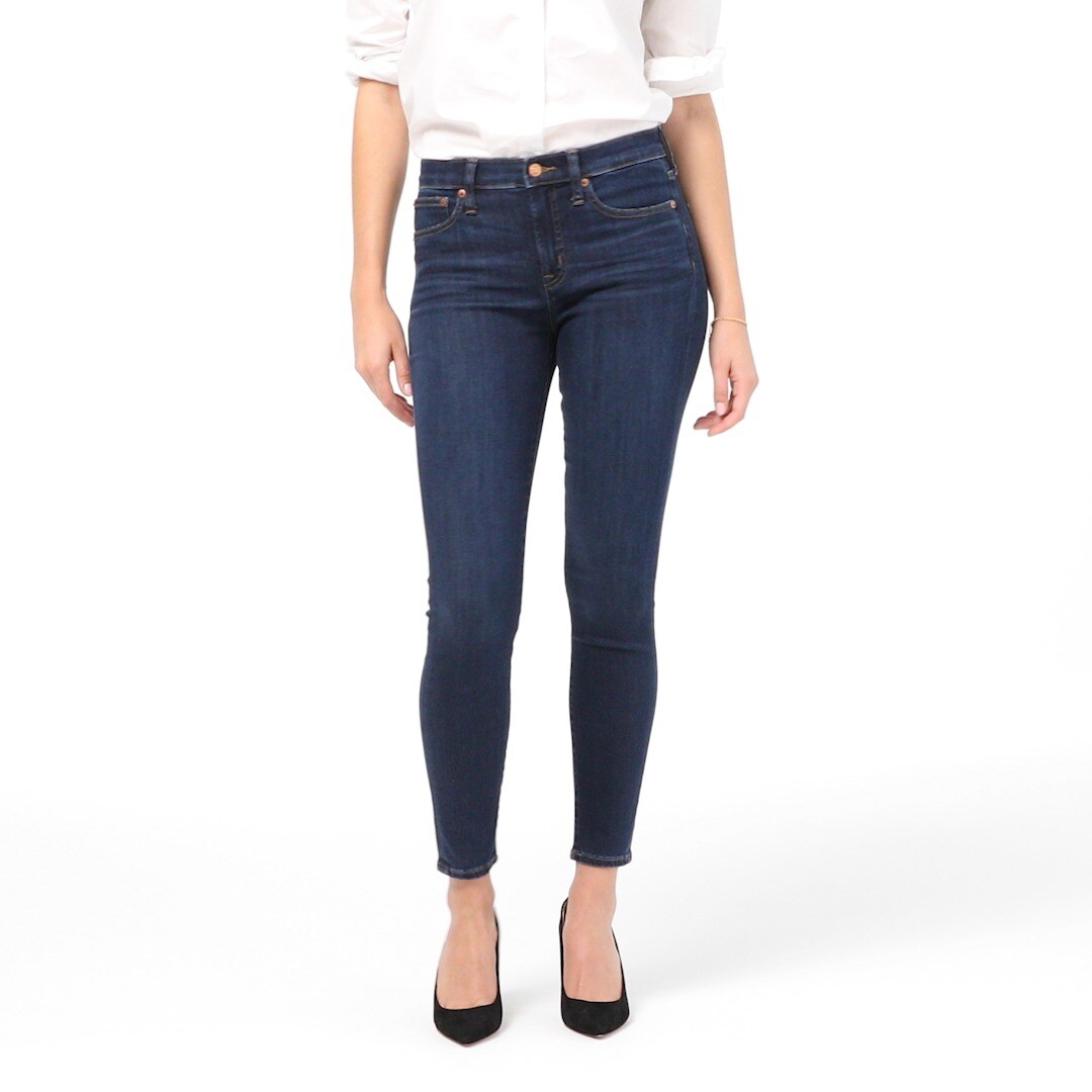 Tall 9&quot; mid-rise toothpick jean in Point Lake wash