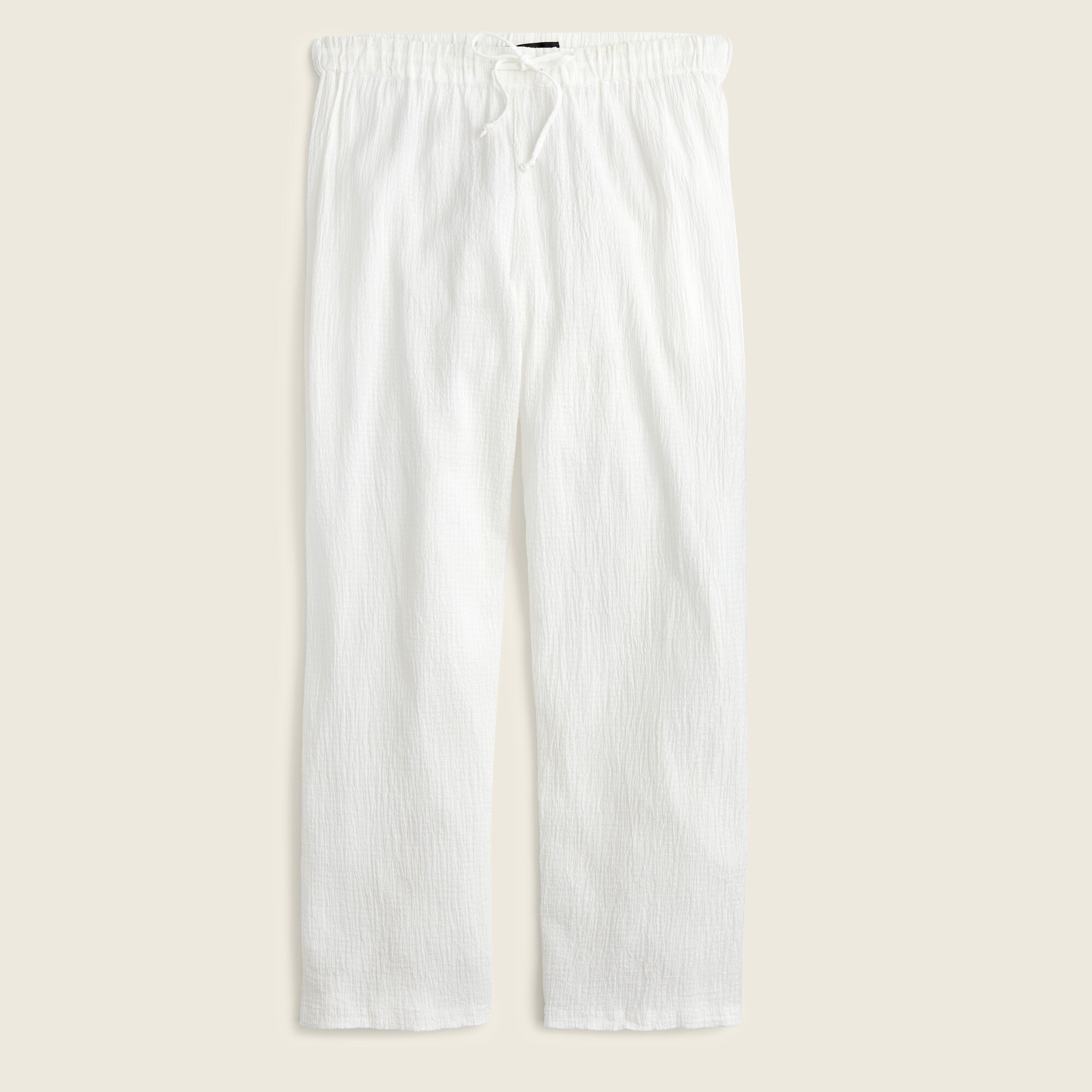 Drapey crinkle-cotton beach pant