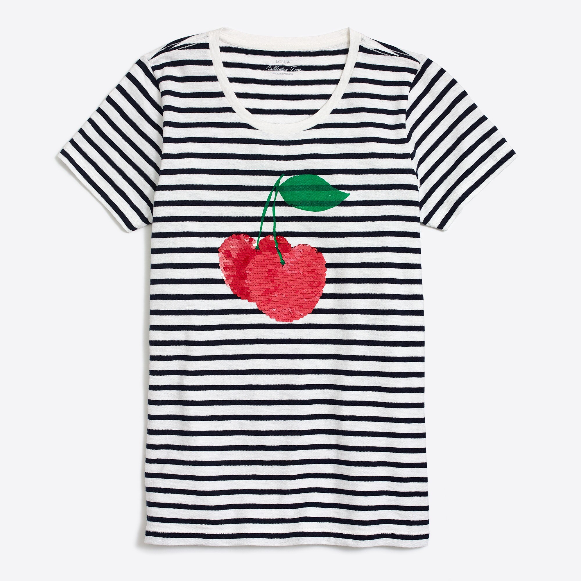 sequin cherries collector tee for women