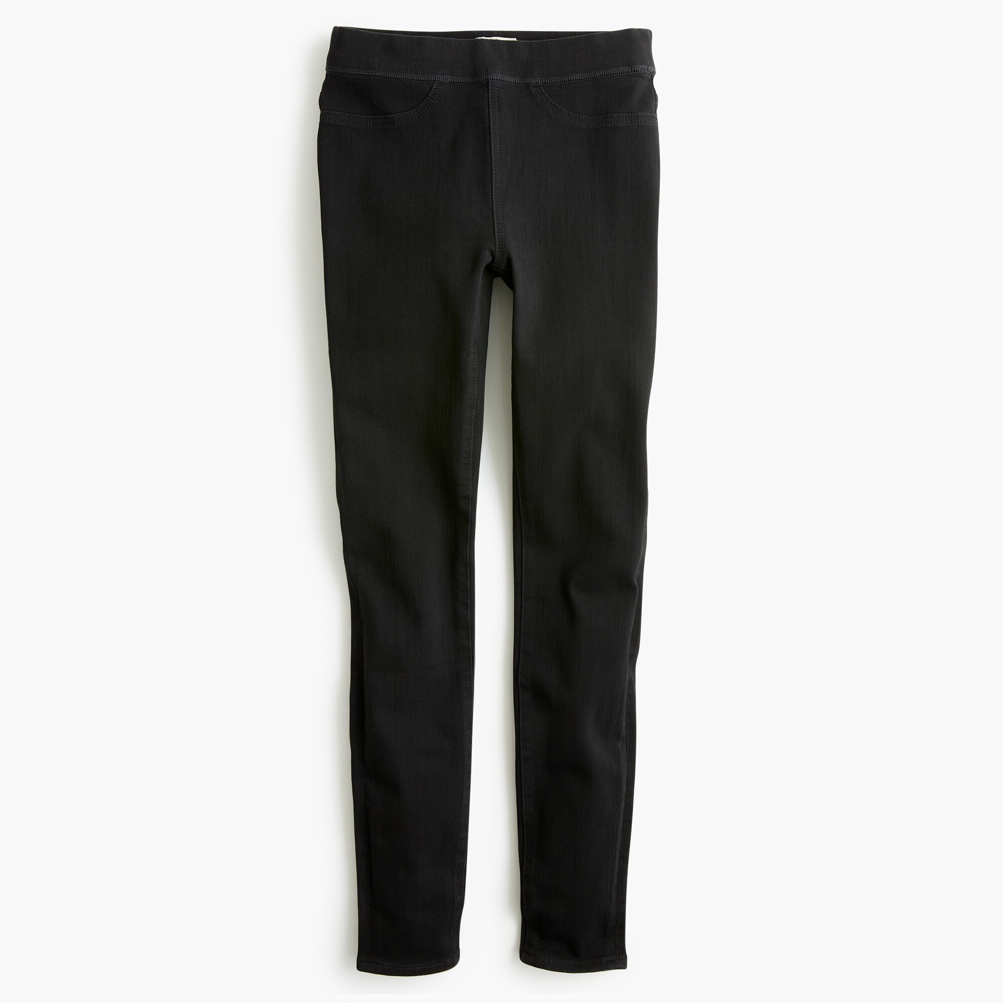 Pull-on toothpick jean in black