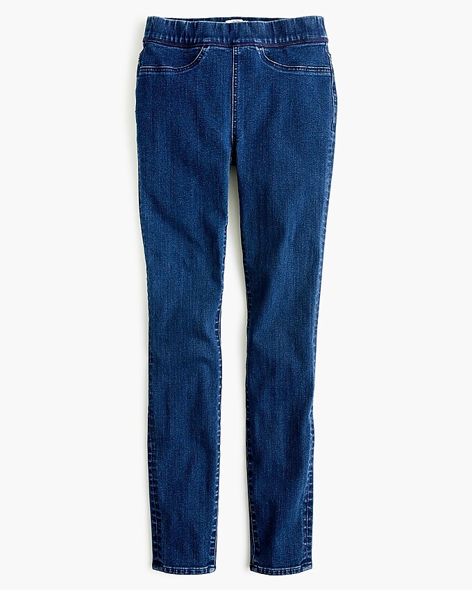 j.crew: pull-on toothpick jean in indigo for women, right side, view zoomed