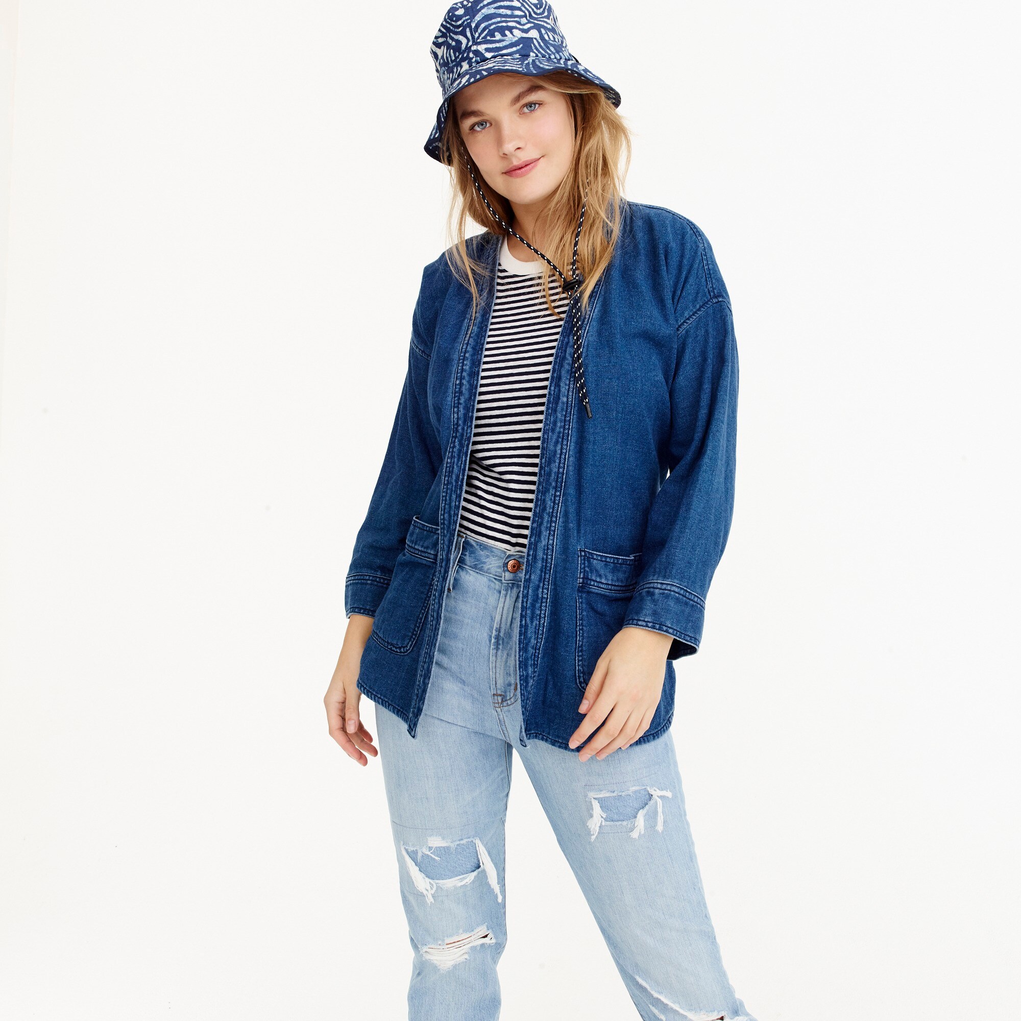 j crew denim wrap jacket