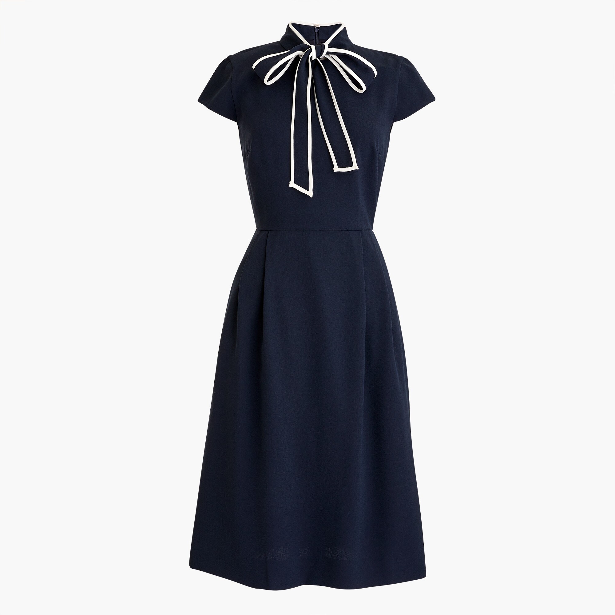  Tie-neck dress in 365 crepe