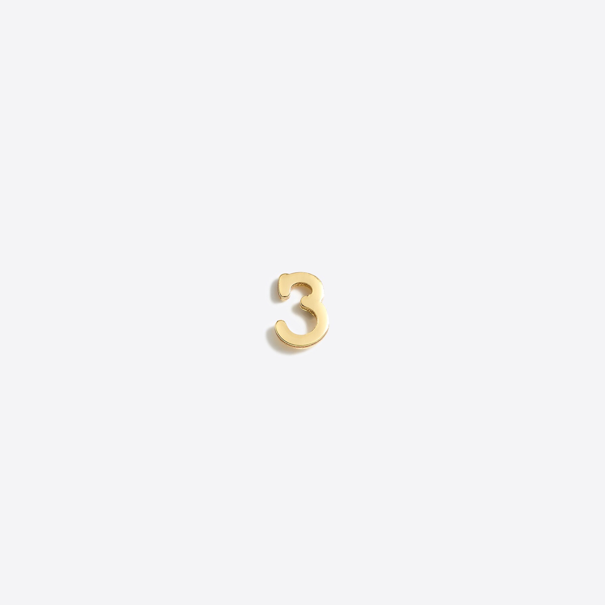 Single number stud earring