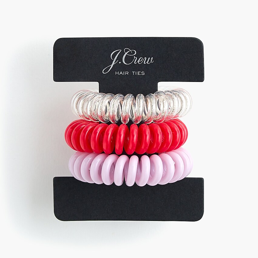j.crew: spiral hair ties three-pack, right side, view zoomed