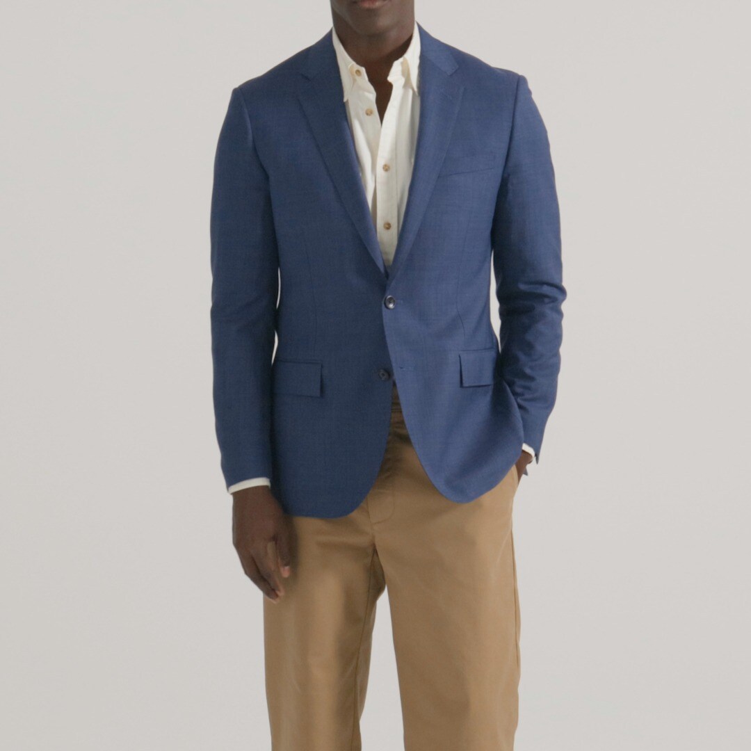 Ludlow Slim-fit suit jacket in Italian stretch worsted wool