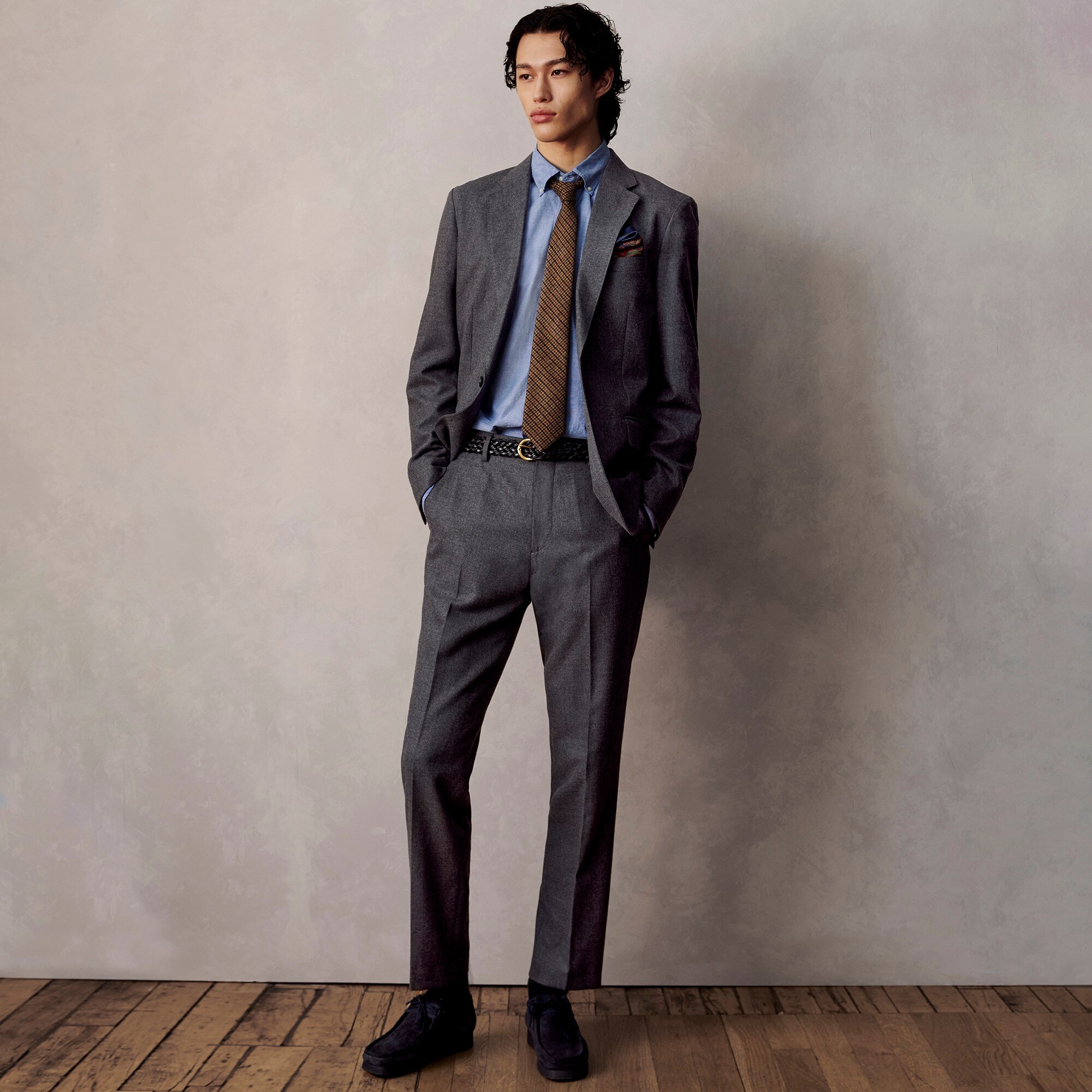 Ludlow Slim-fit suit pant in Italian stretch worsted wool blend
