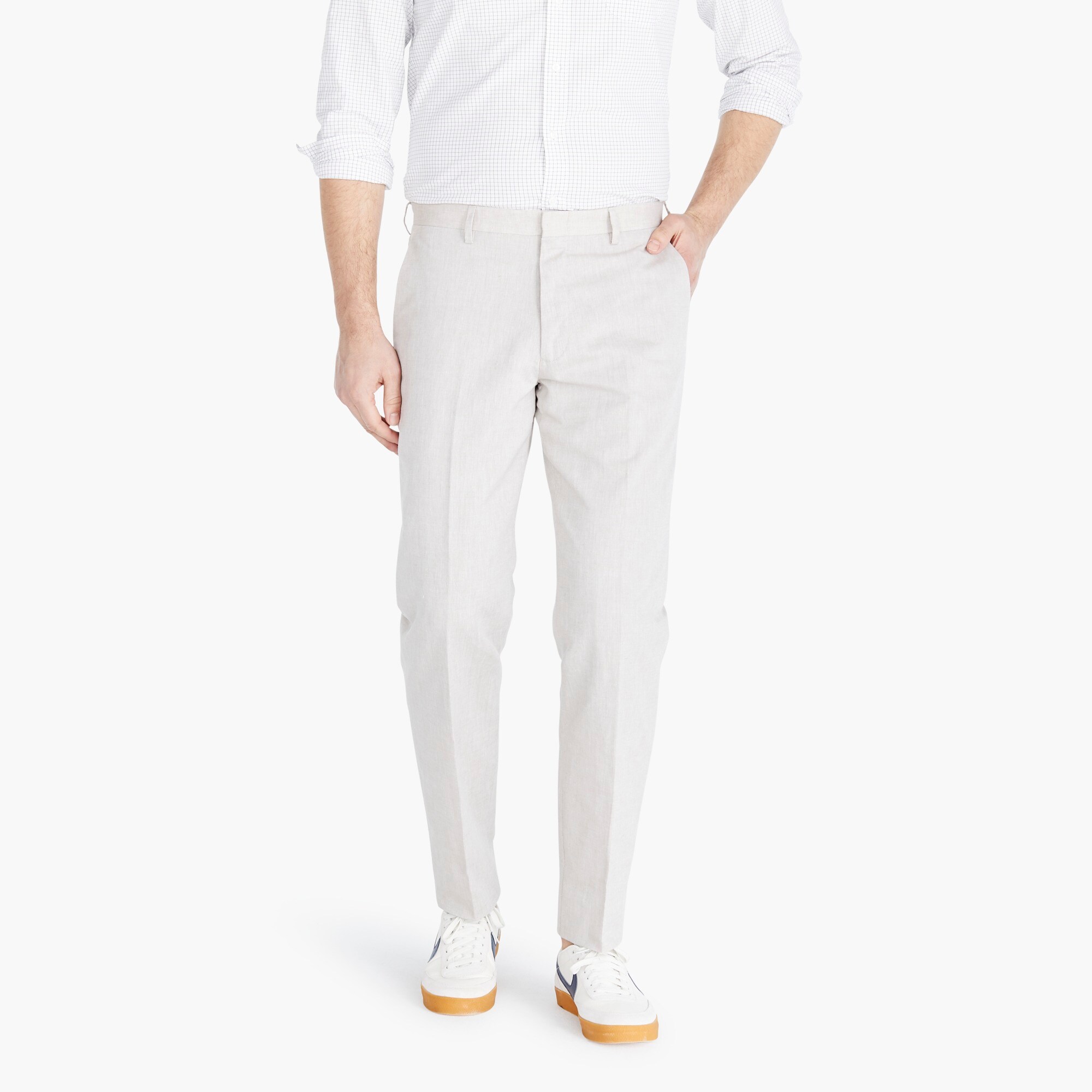 mens Ludlow Classic-fit suit pant in cotton-linen