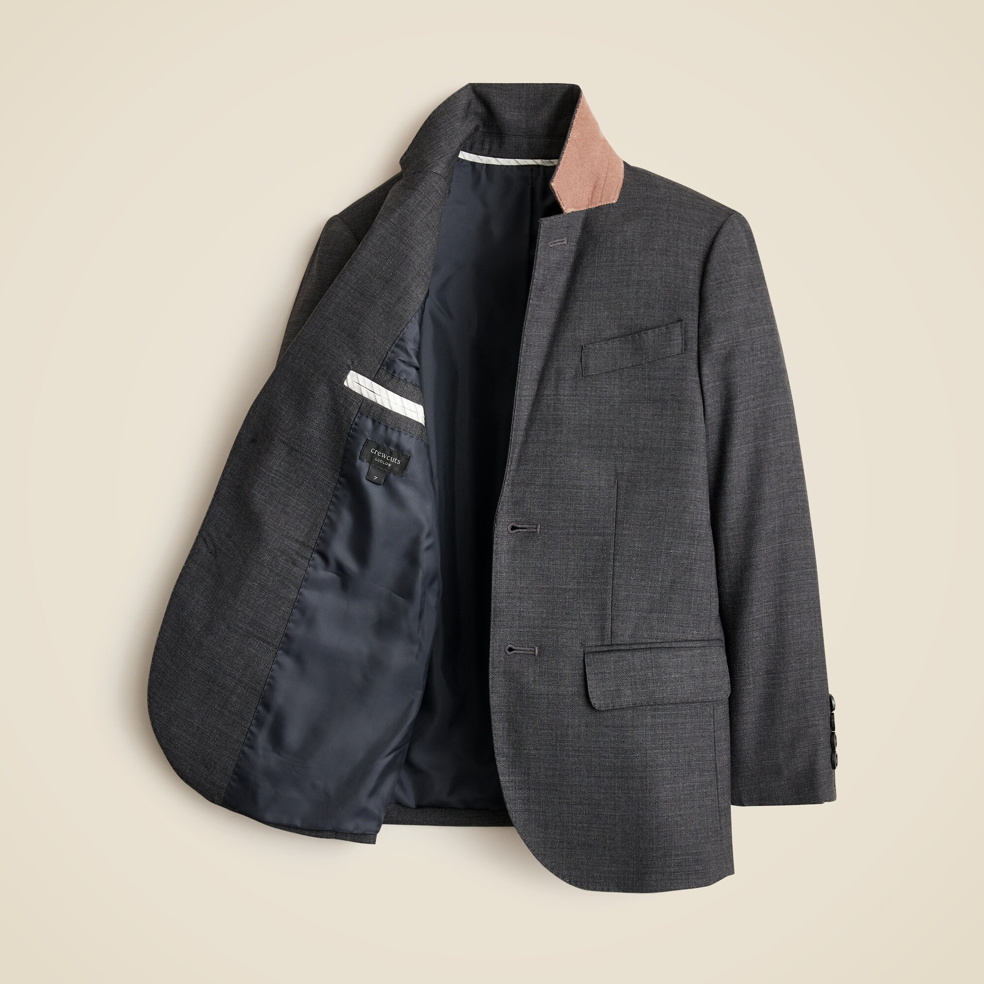 Boys' Ludlow suit jacket in stretch worsted wool blend