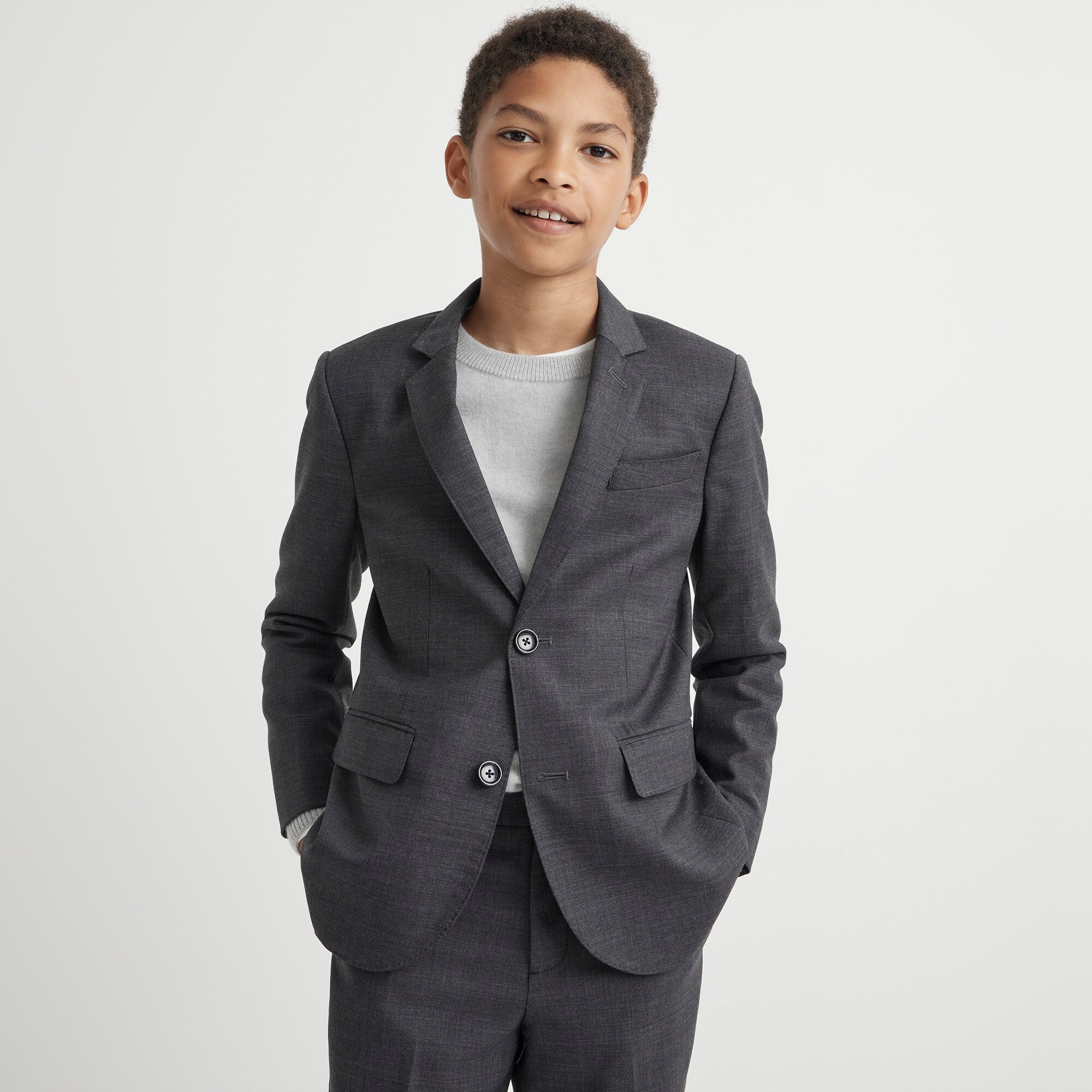  Boys' Ludlow suit jacket in stretch worsted wool blend