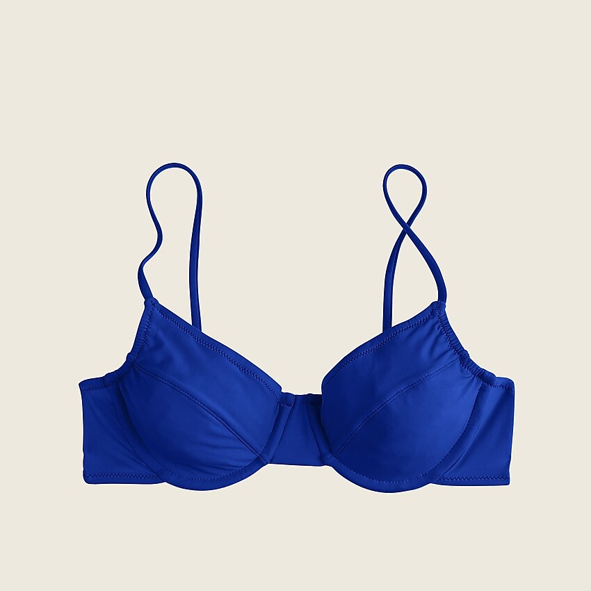 j.crew: women's 1993 underwire top for women, right side, view zoomed