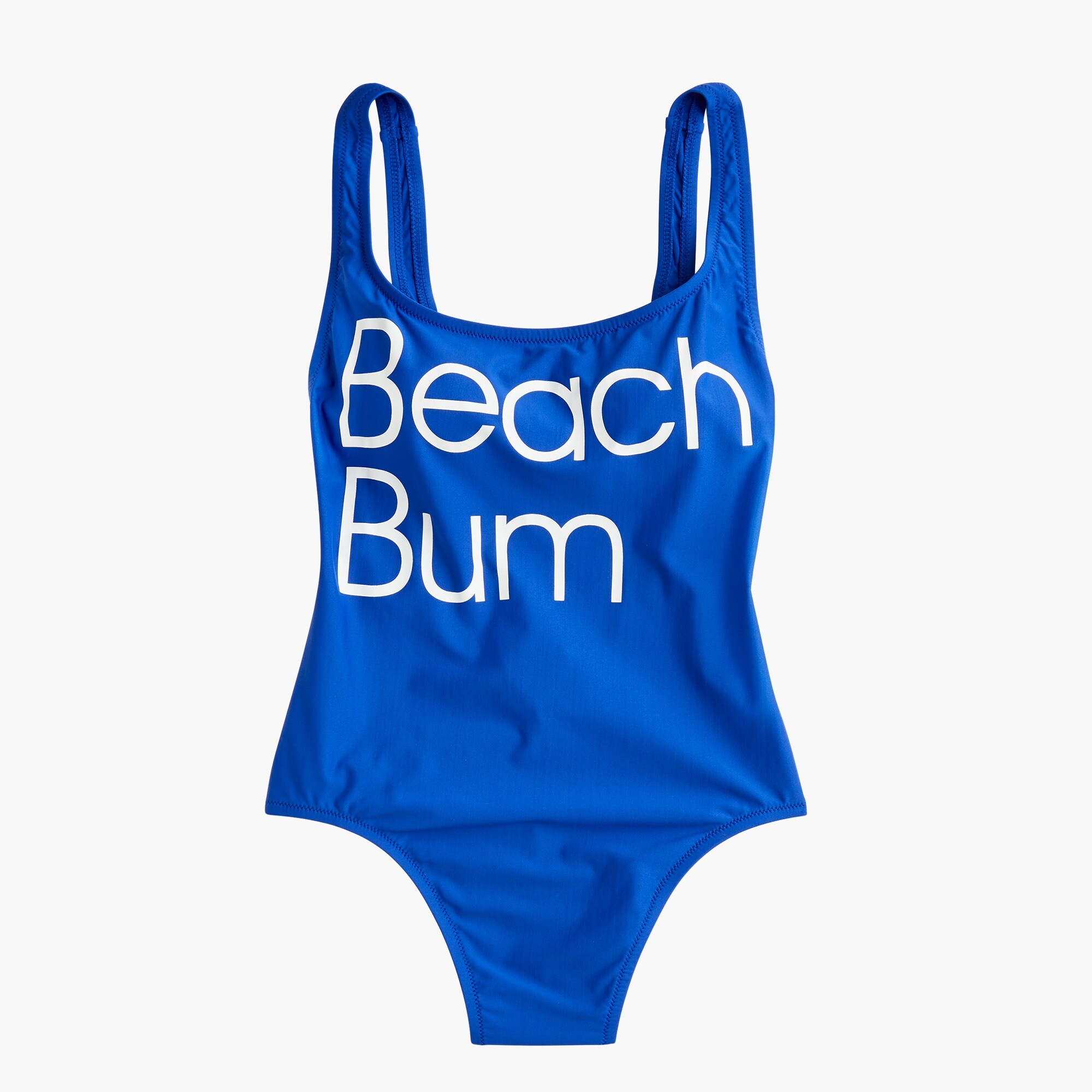 "Beach Bum" plunging scoopback one-piece swimsuit