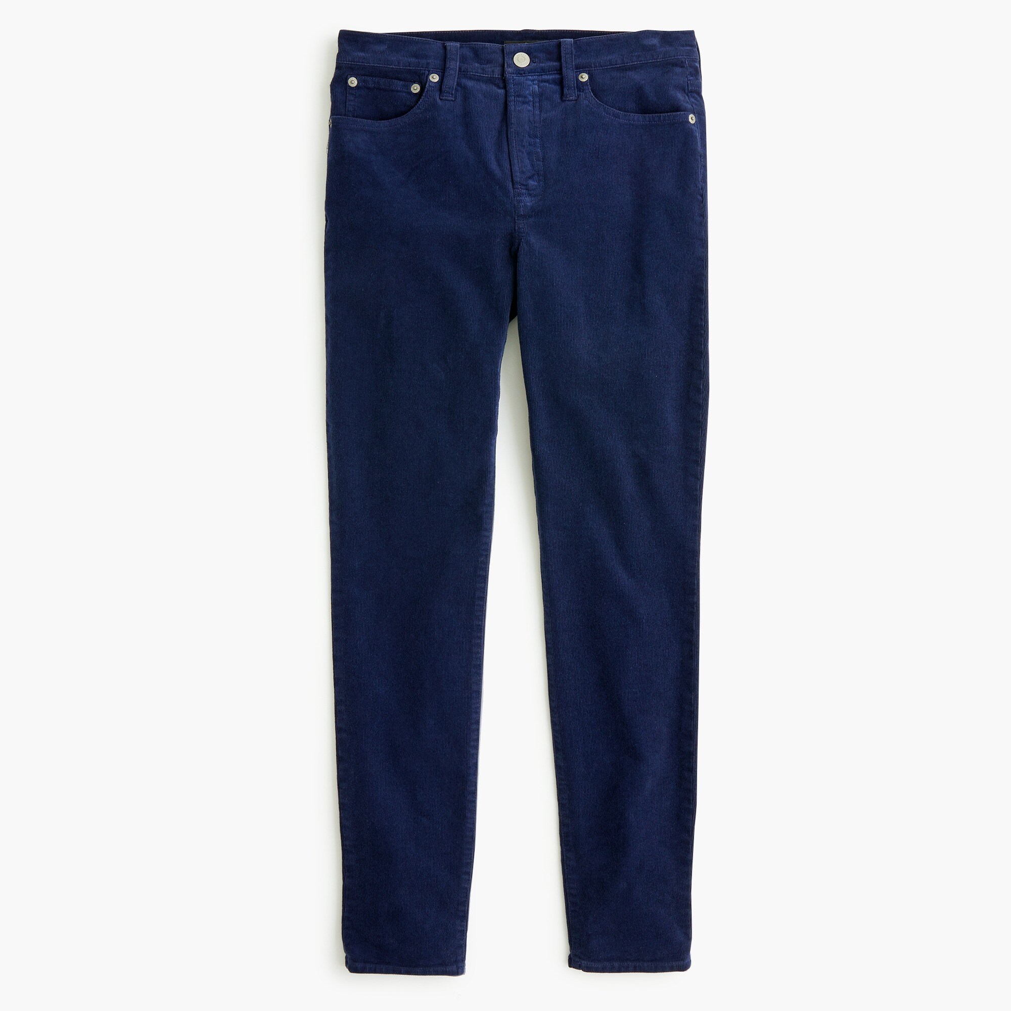 j.crew: 9" high-rise toothpick jean in garment-dyed corduroy for women, right side, view zoomed