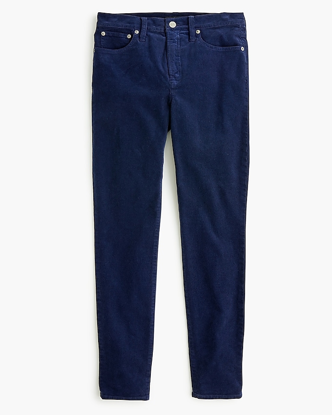 j.crew: 9" high-rise toothpick jean in garment-dyed corduroy for women, right side, view zoomed