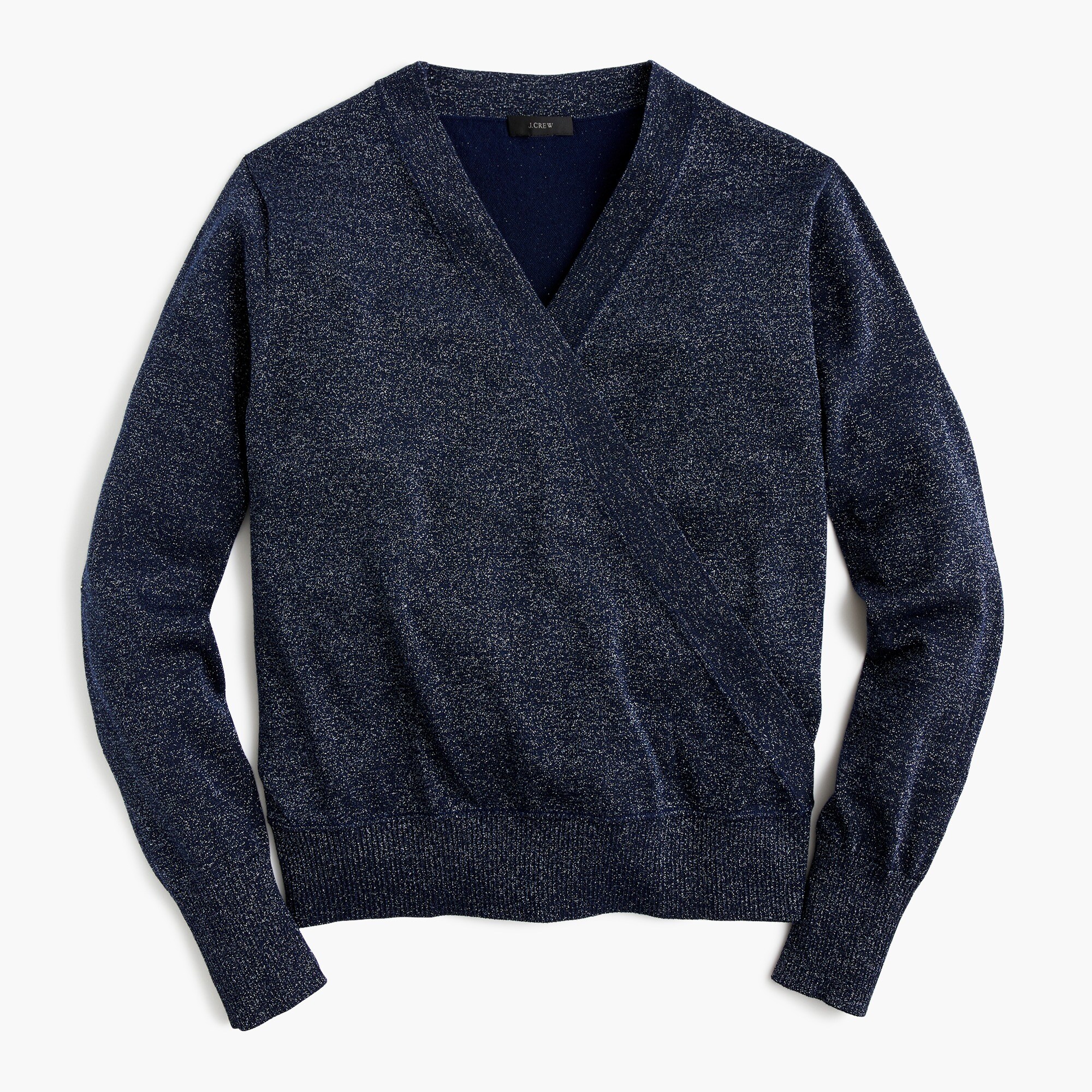 Lurex® wrap sweater