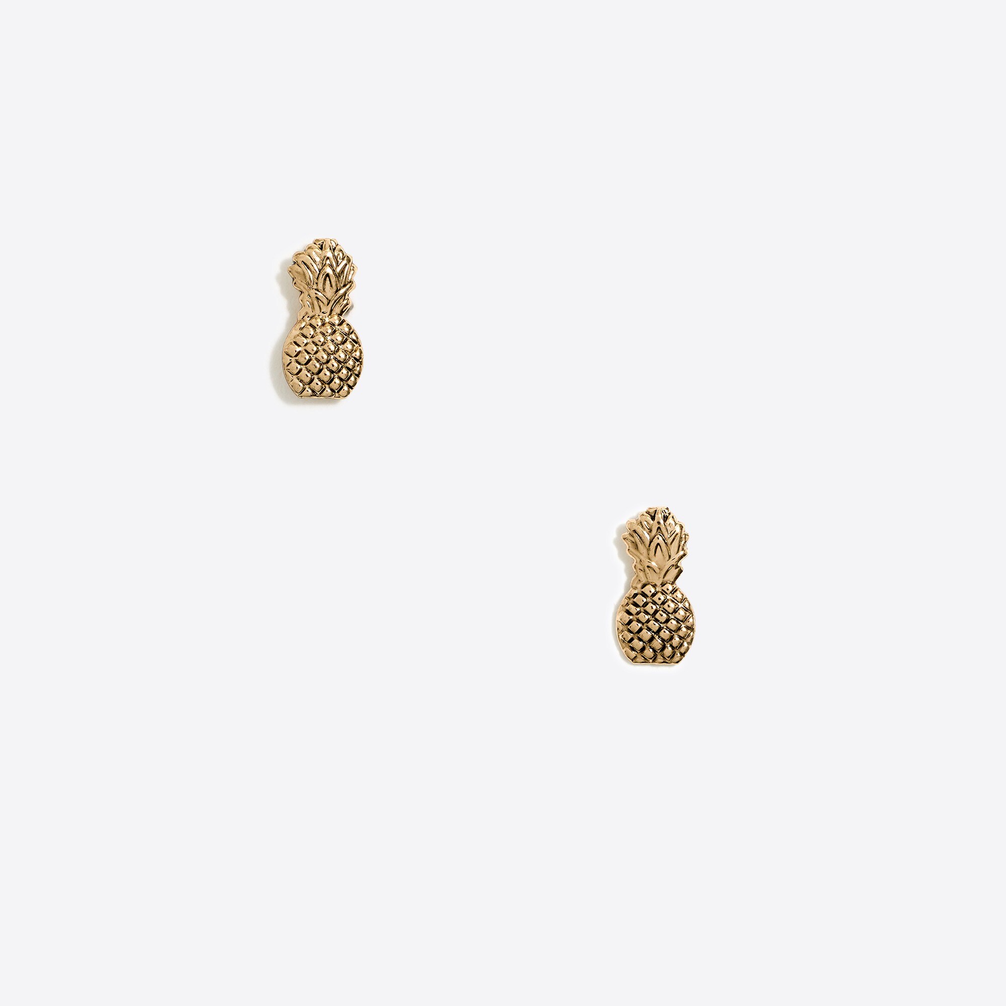 Golden pineapple stud earrings