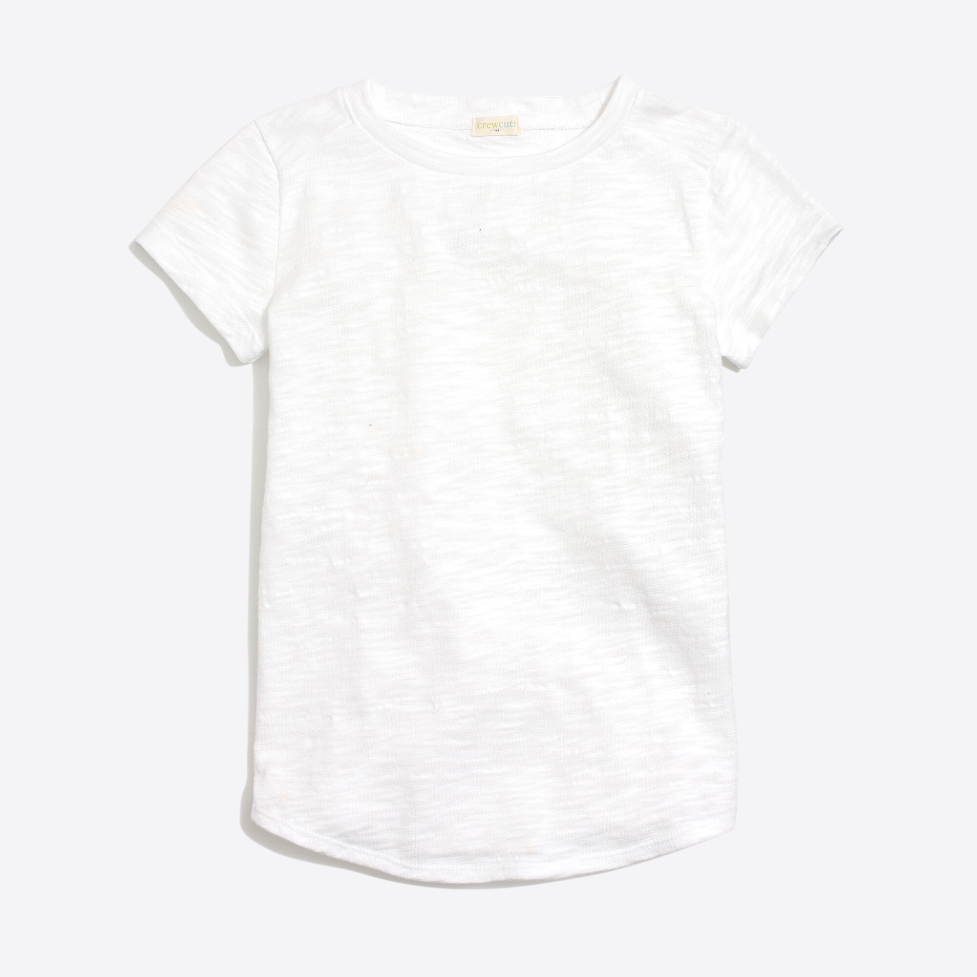 Girls' short-sleeve shirttail-hem tee