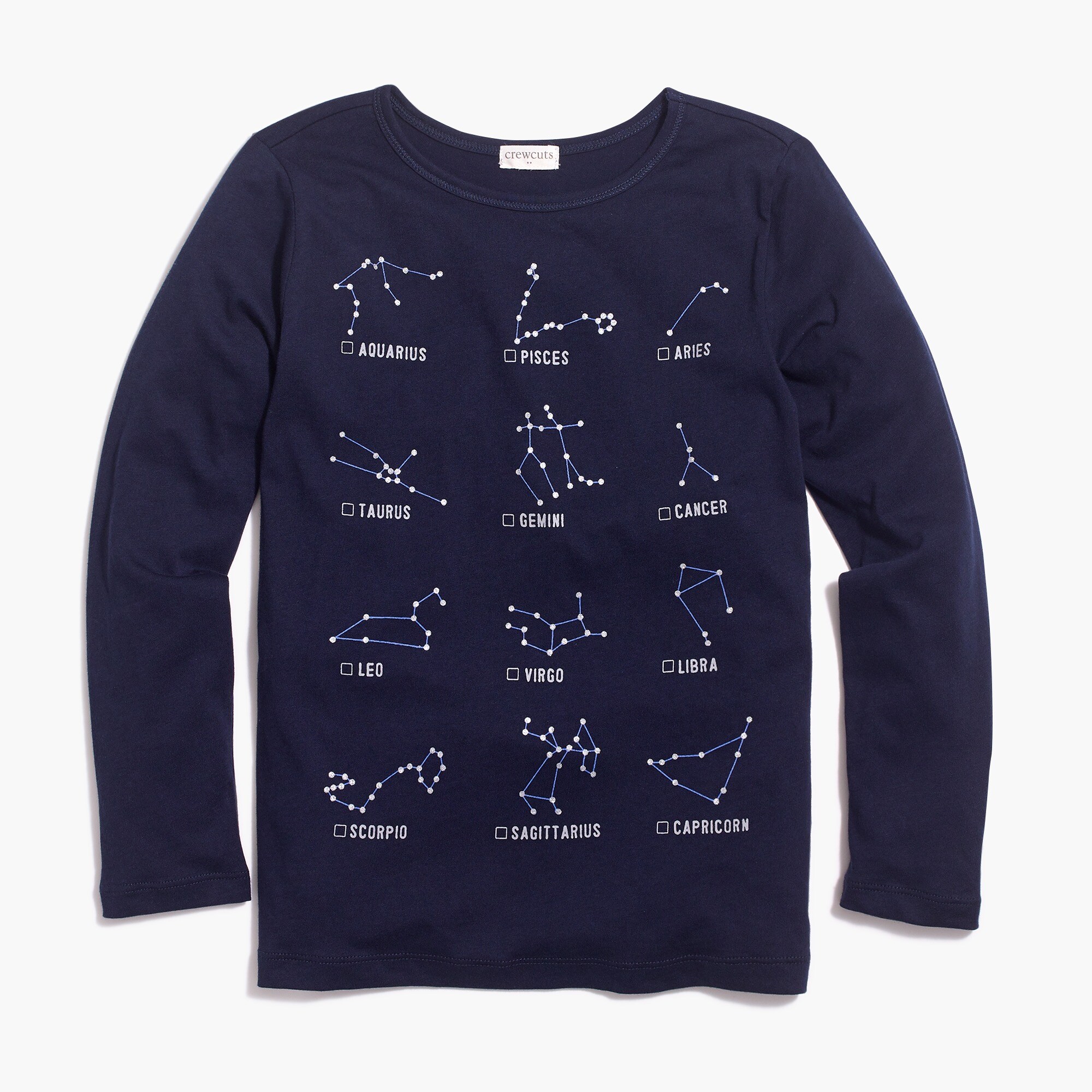Girls' long-sleeve horoscope graphic tee