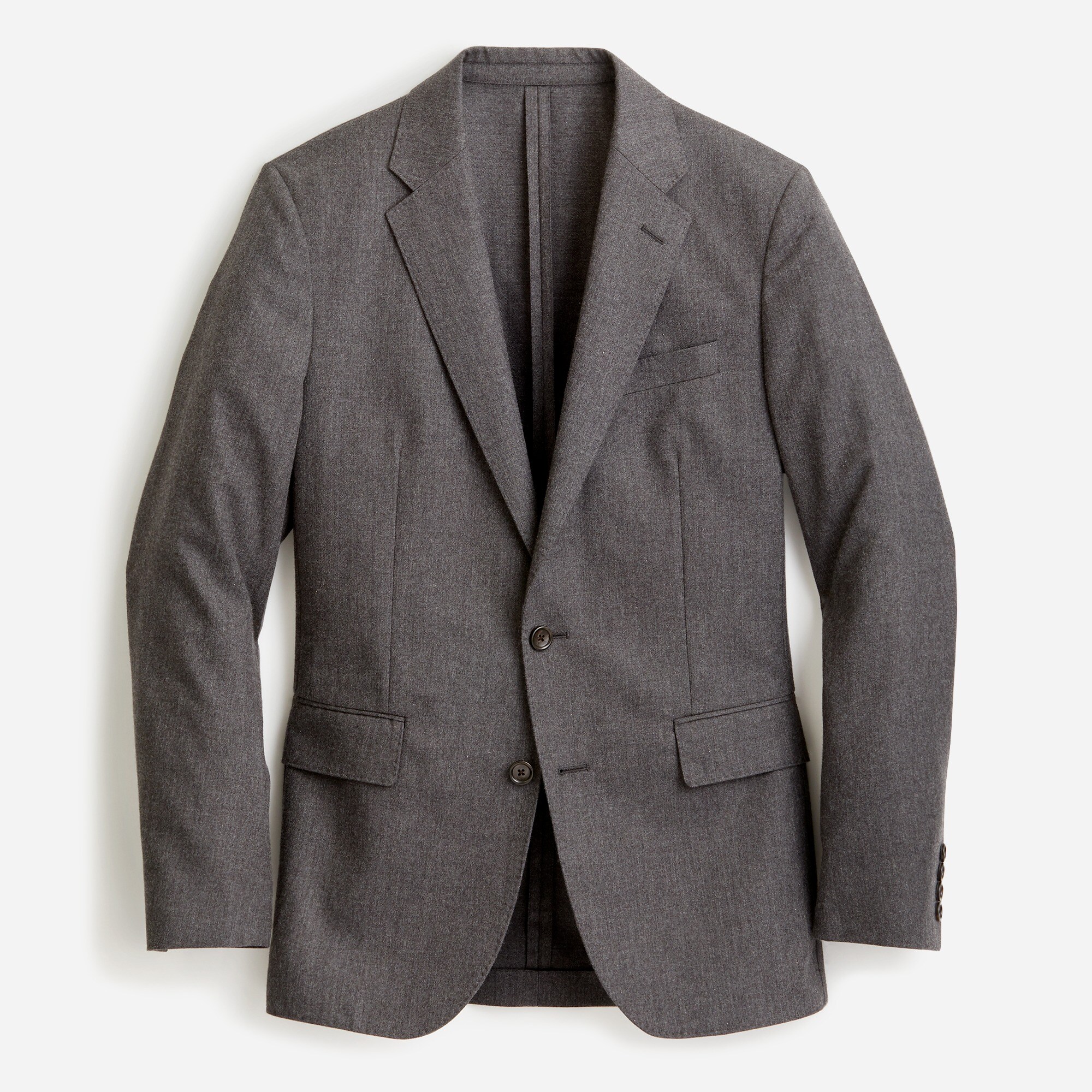 Ludlow Slim-fit unstructured suit jacket in English cotton-wool blend twill