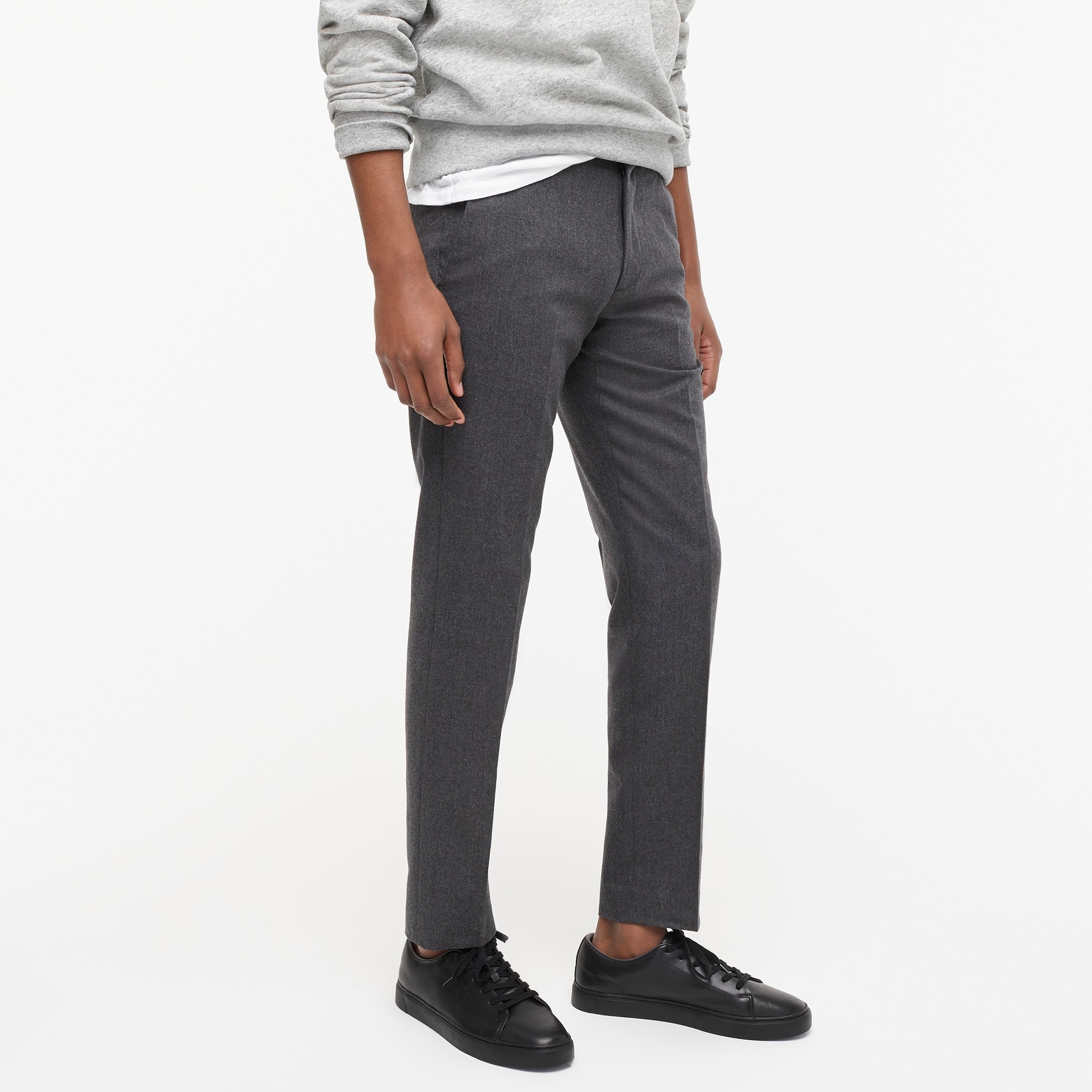 Ludlow Slim-fit unstructured suit pant in English cotton-wool blend  twill