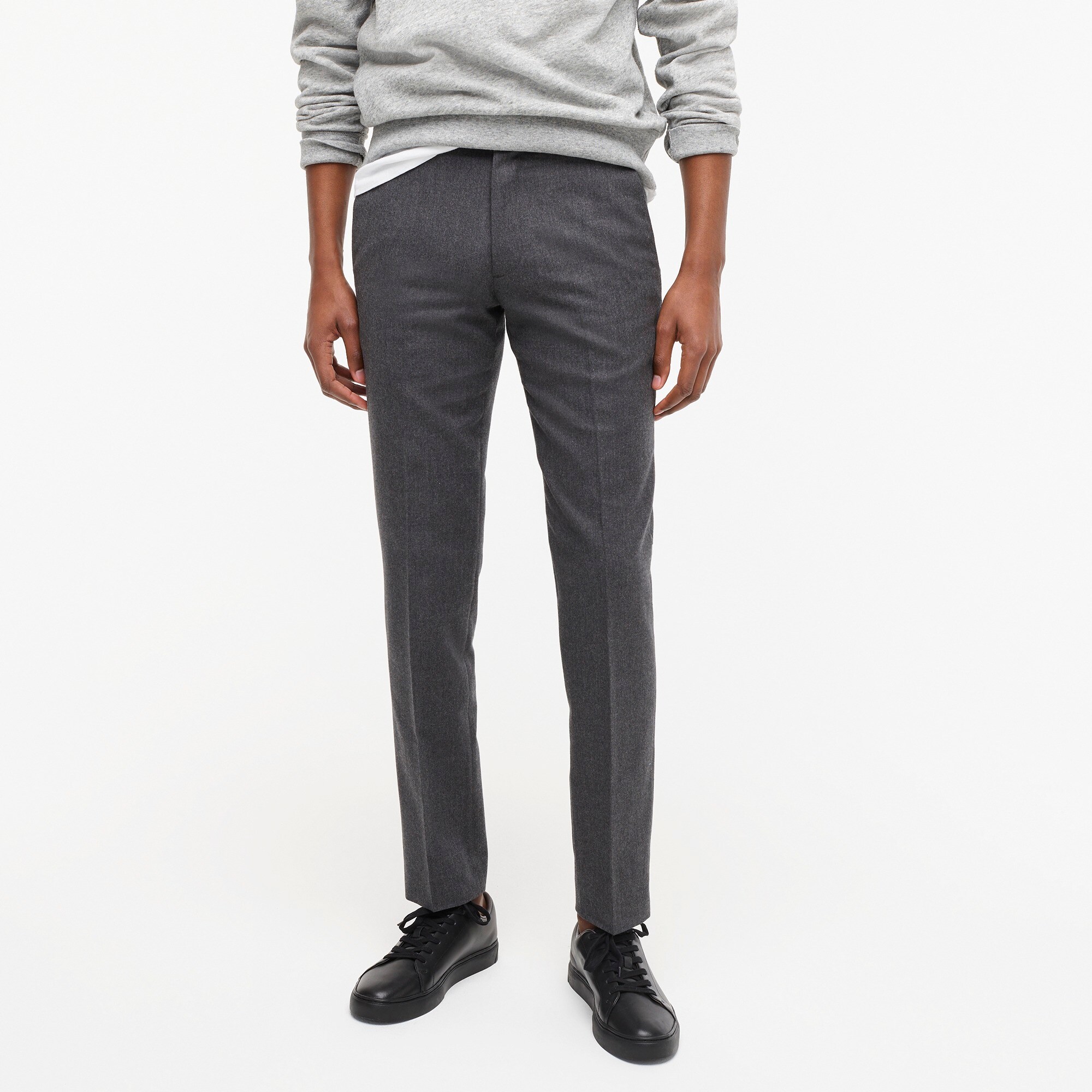 Ludlow Slim-fit unstructured suit pant in English cotton-wool blend  twill