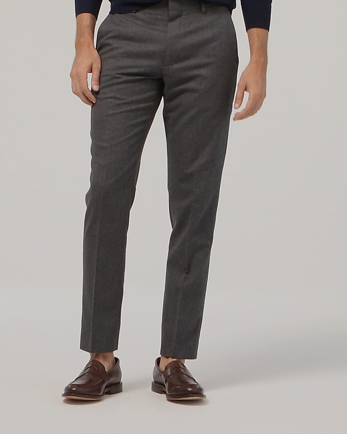 Ludlow Slim-fit unstructured suit pant in English cotton-wool blend  twill